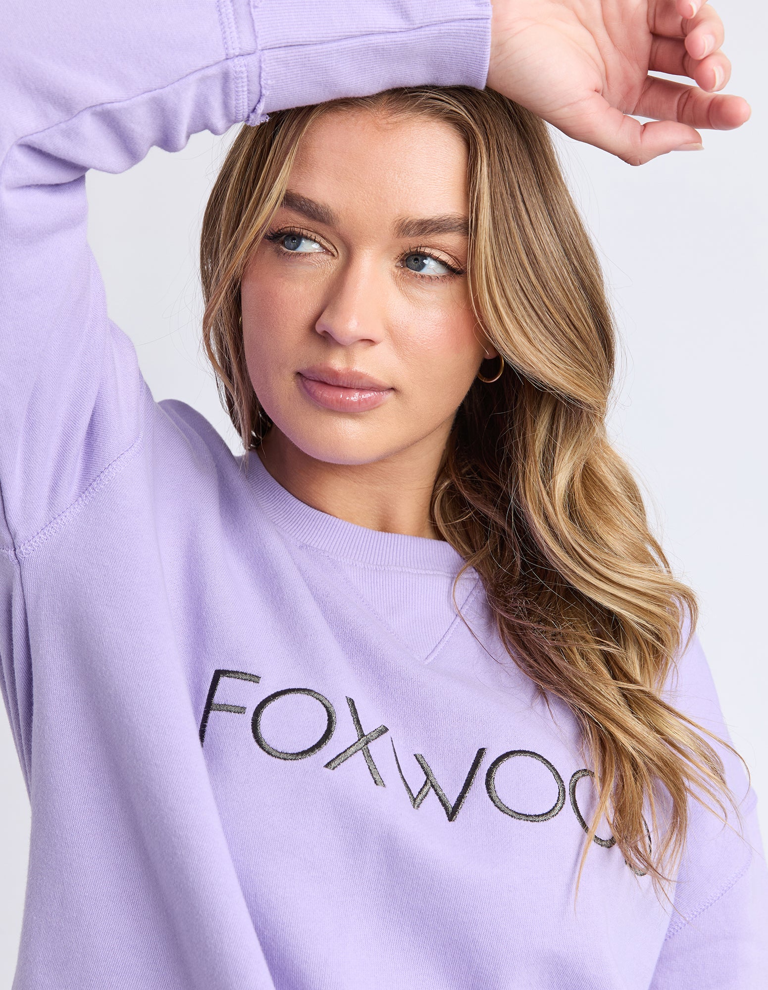 Foxwood Simplified Metallic Crew Lavender - Image 2
