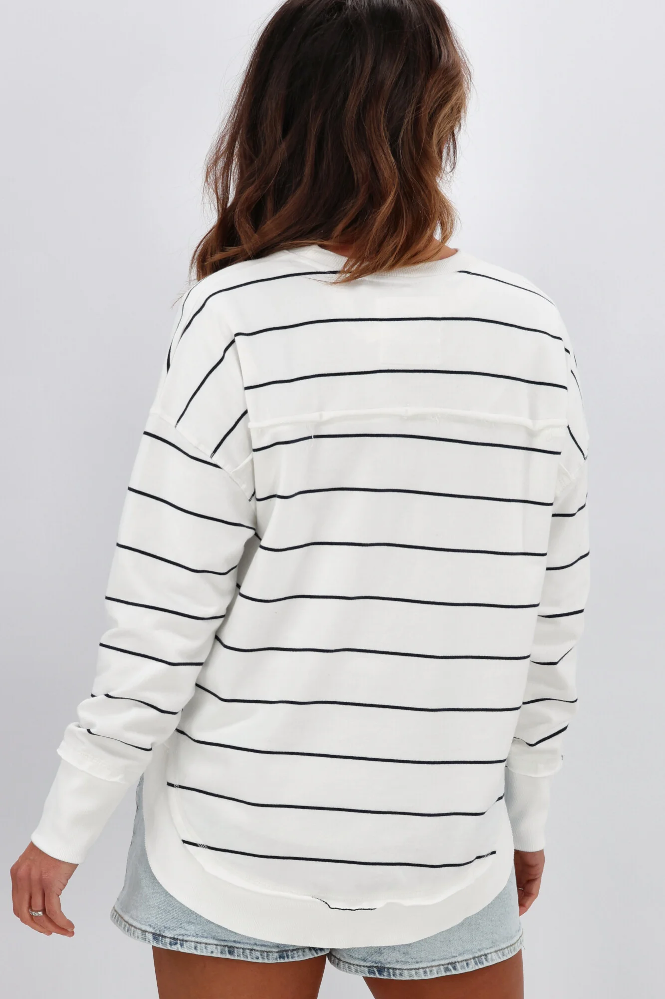 Foxwood Simplified Stripe Crew Navy - Image 7
