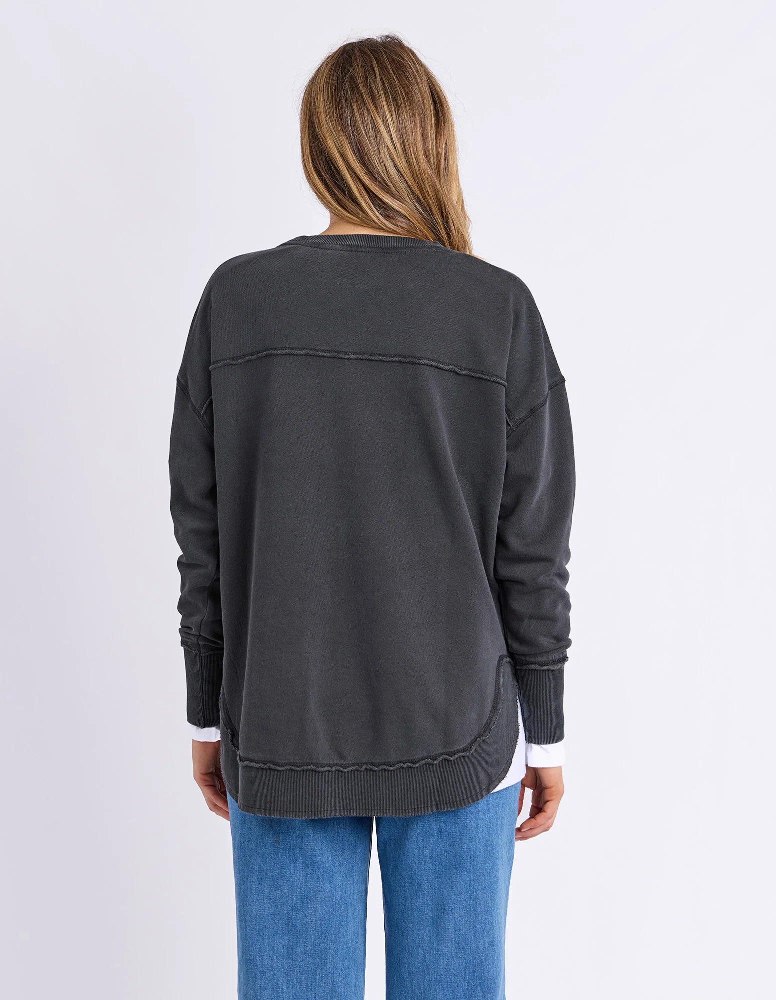 Foxwood Vintage Posy Jumper Washed Black - Image 6