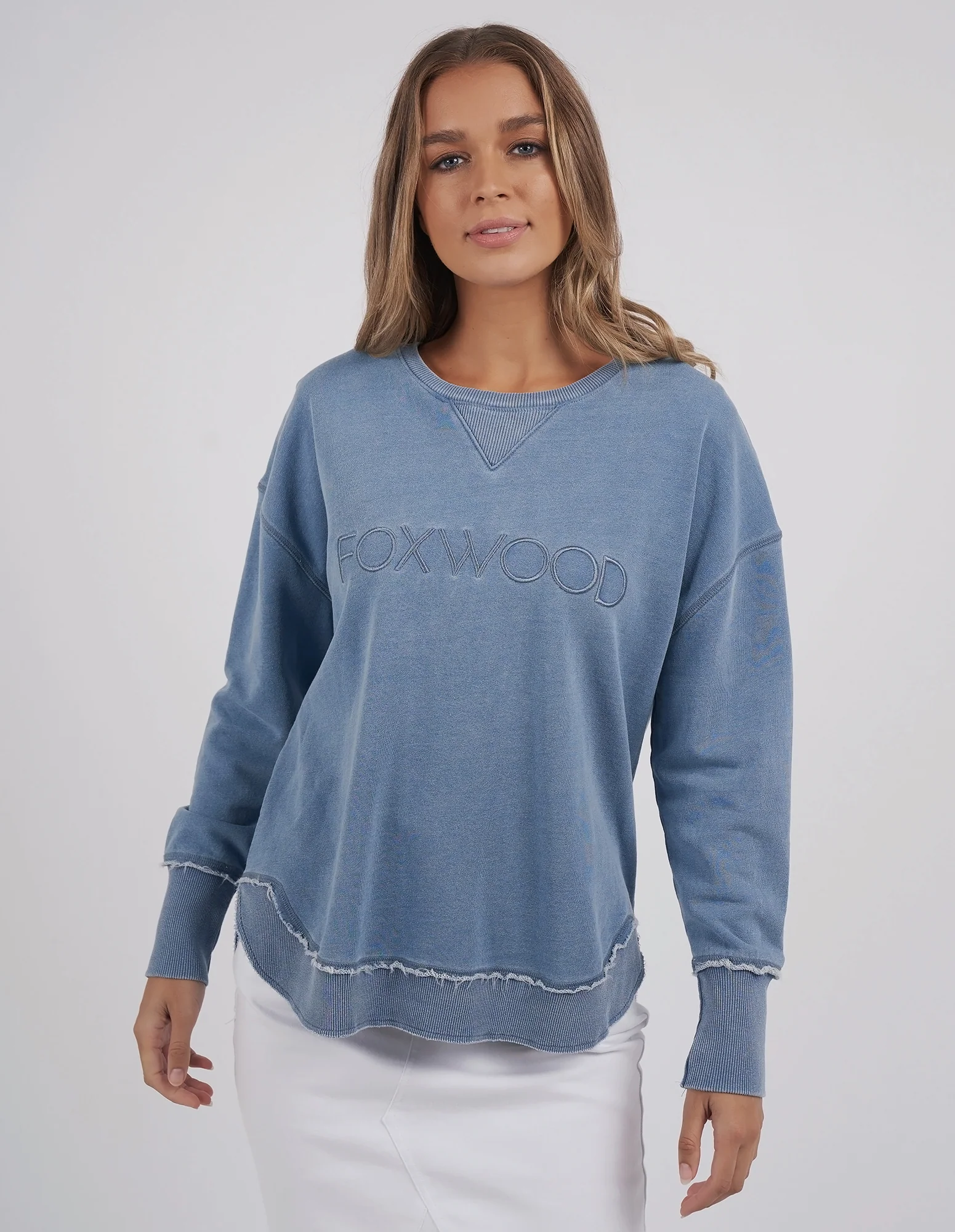 Foxwood Washed Simplified Crew Blue - Image 2