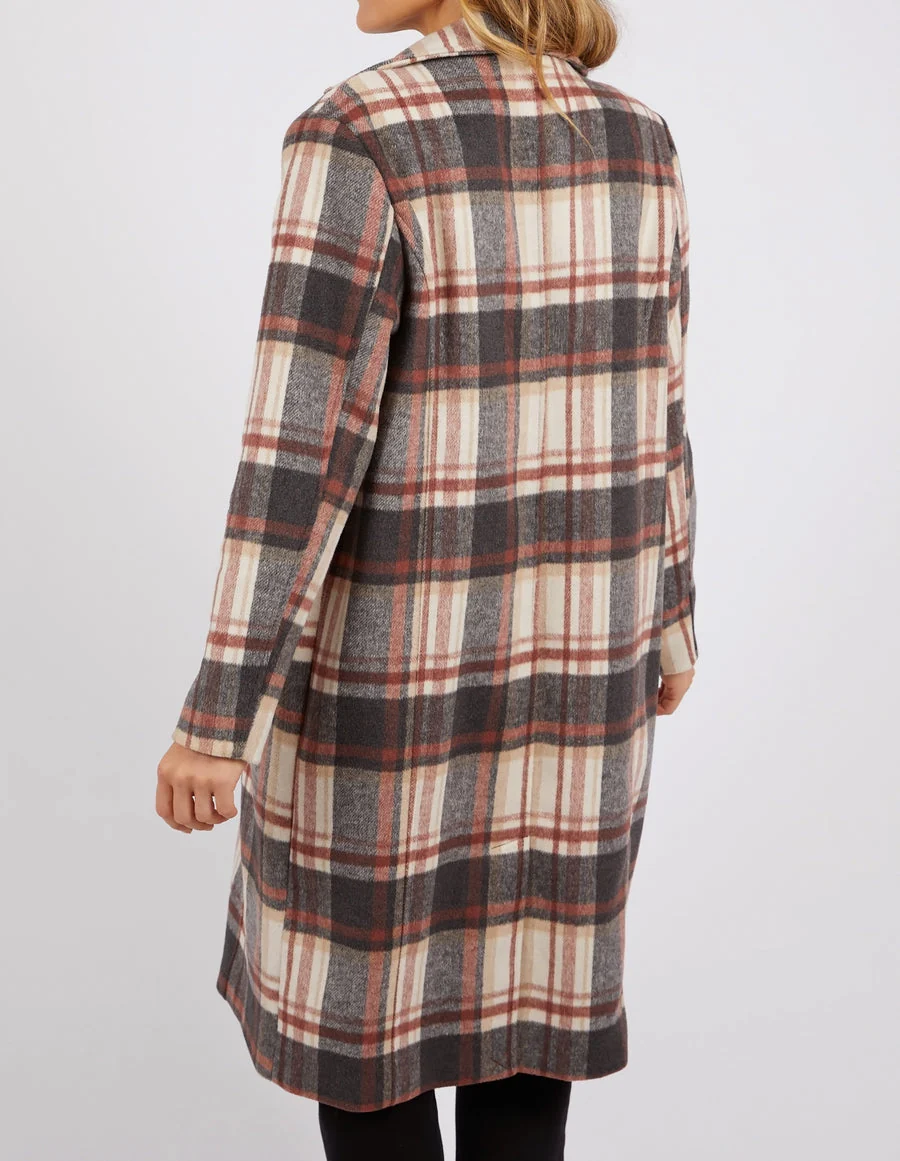 Foxwood Westward Coat Rust Tan Check - Image 6