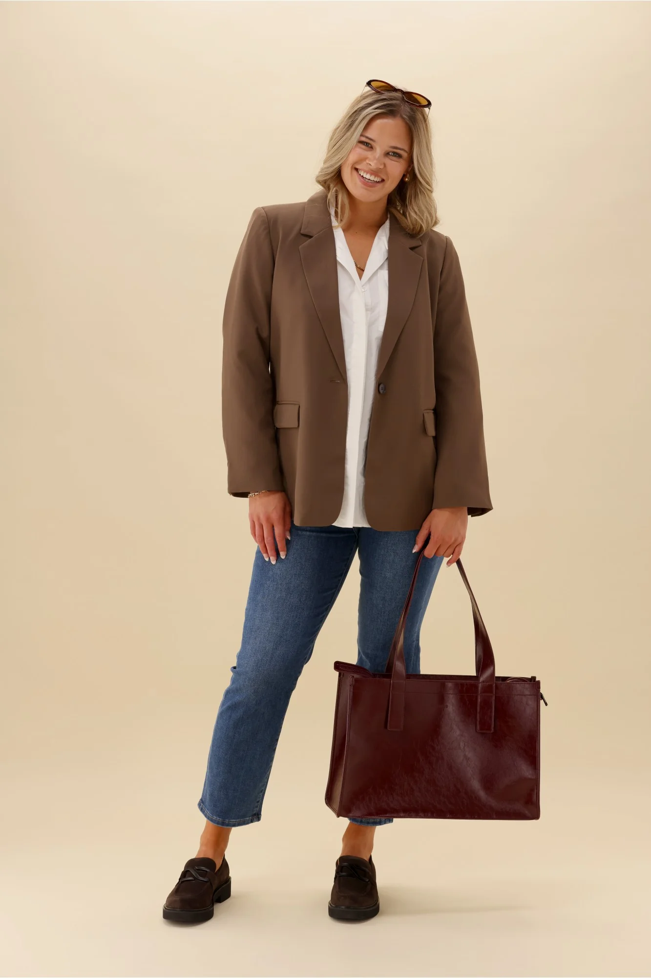 Gloss by Shine On Agna Blazer Cocoa - Image 4