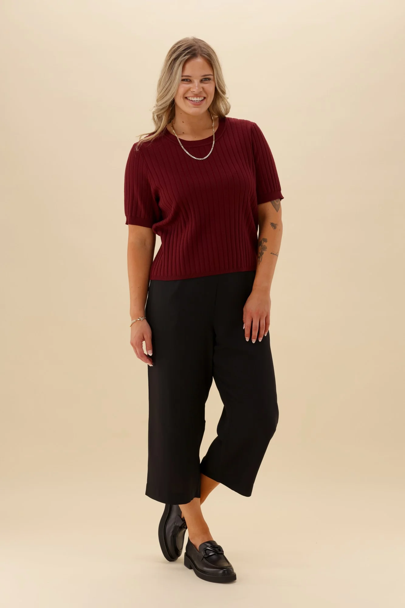 Gloss By Shine On Cropped Liberty Wide Leg Pants Black - Image 6