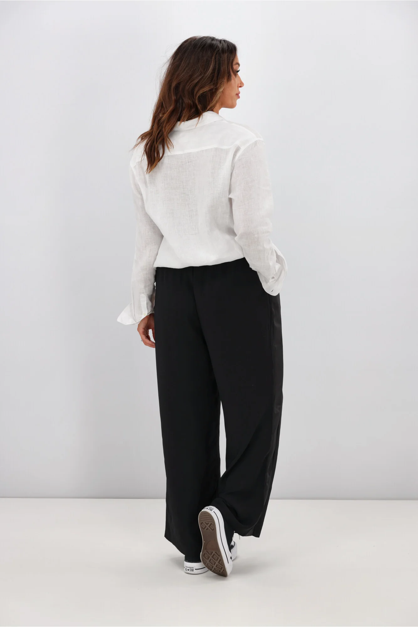 Gloss by Shine On Havanna Satin Stripe Pants Black - Image 11