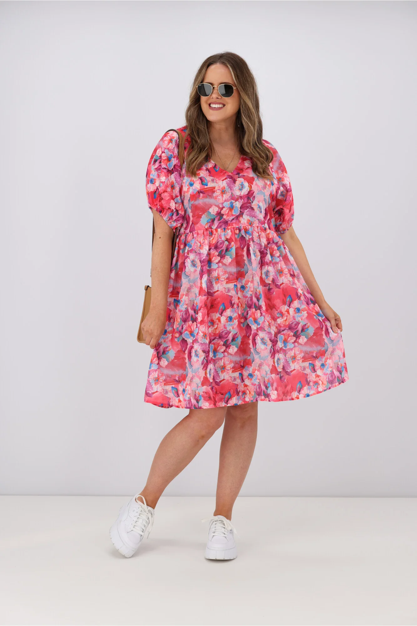 Gloss by Shine On Jadore Floral Dress Pink Floral - Image 3