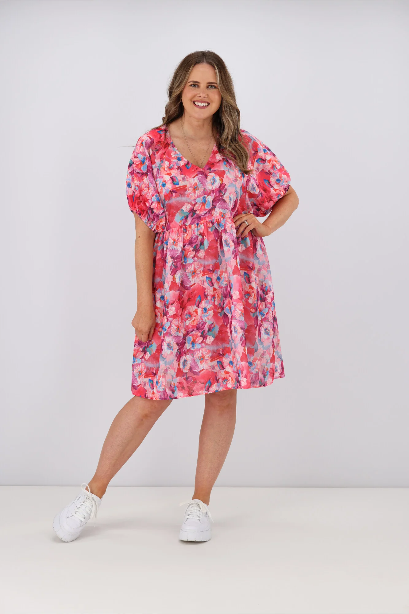 Gloss by Shine On Jadore Floral Dress Pink Floral - Image 4