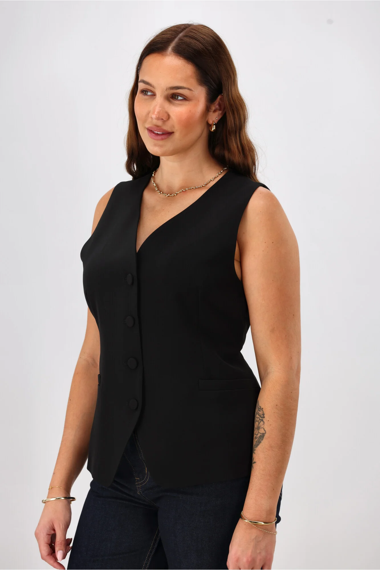 Gloss by Shine On Leland Vest Black - Image 2