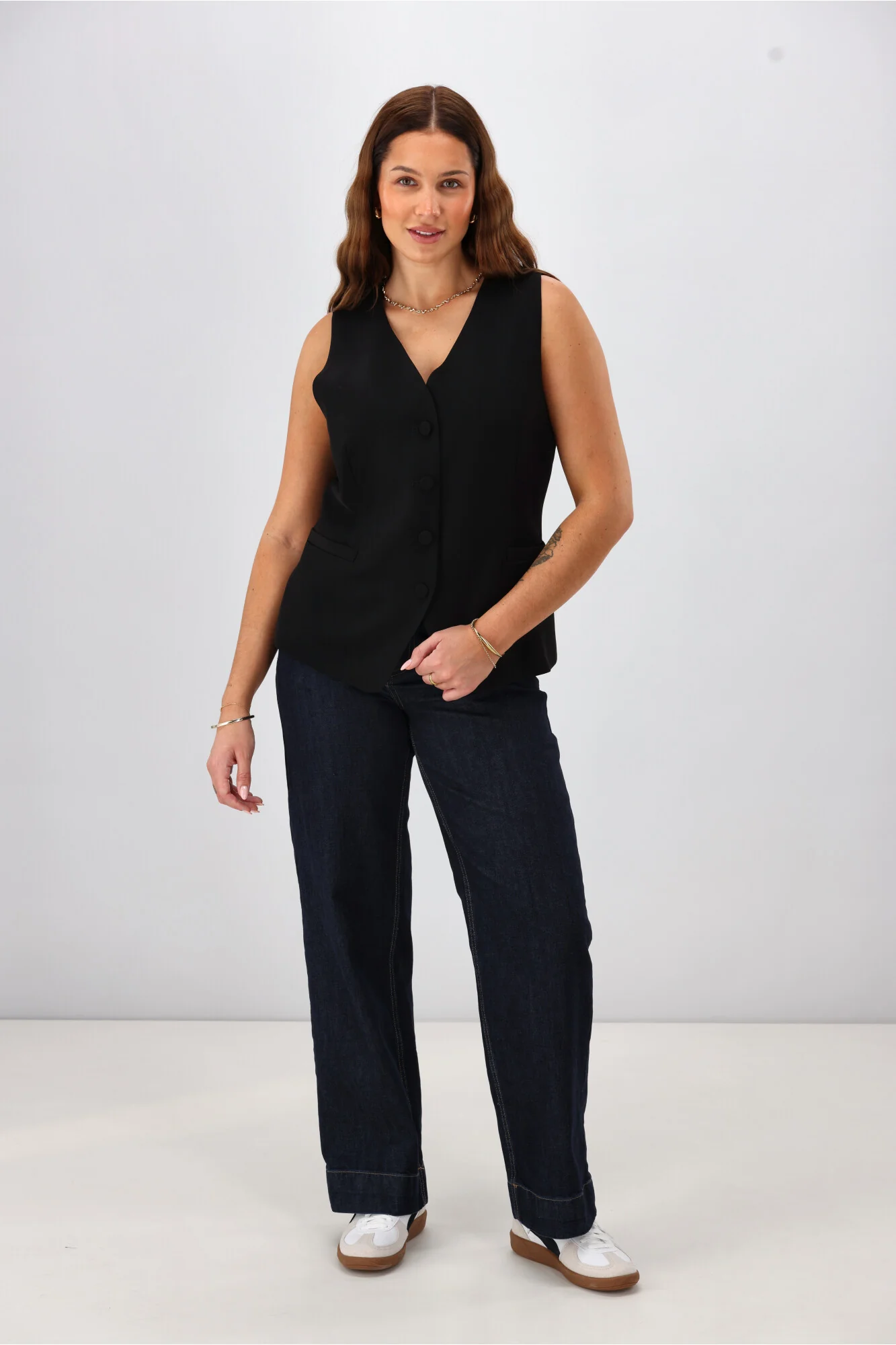 Gloss by Shine On Leland Vest Black - Image 4