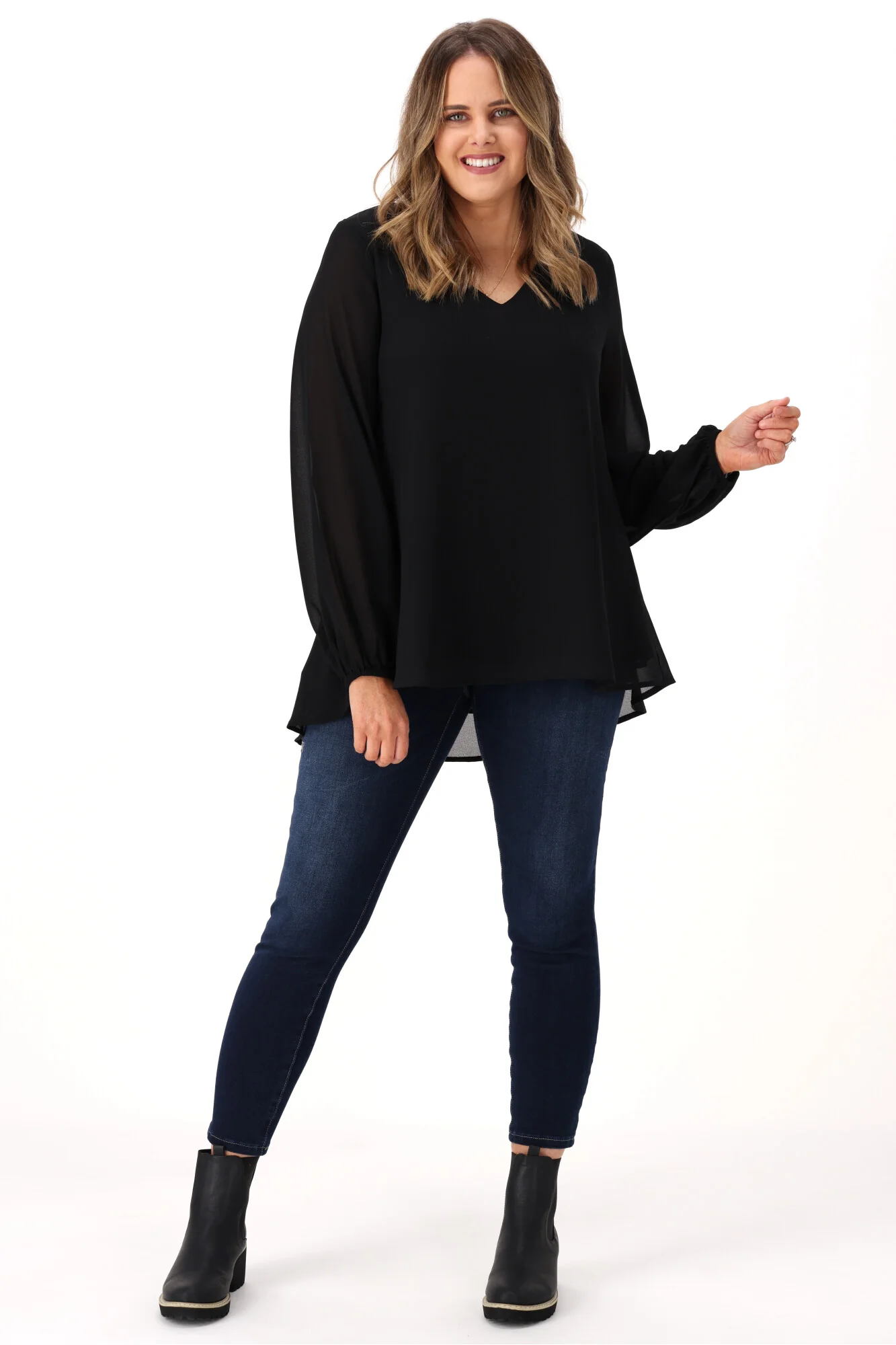 Gloss by Shine On Melli Flared Top Black - Image 3