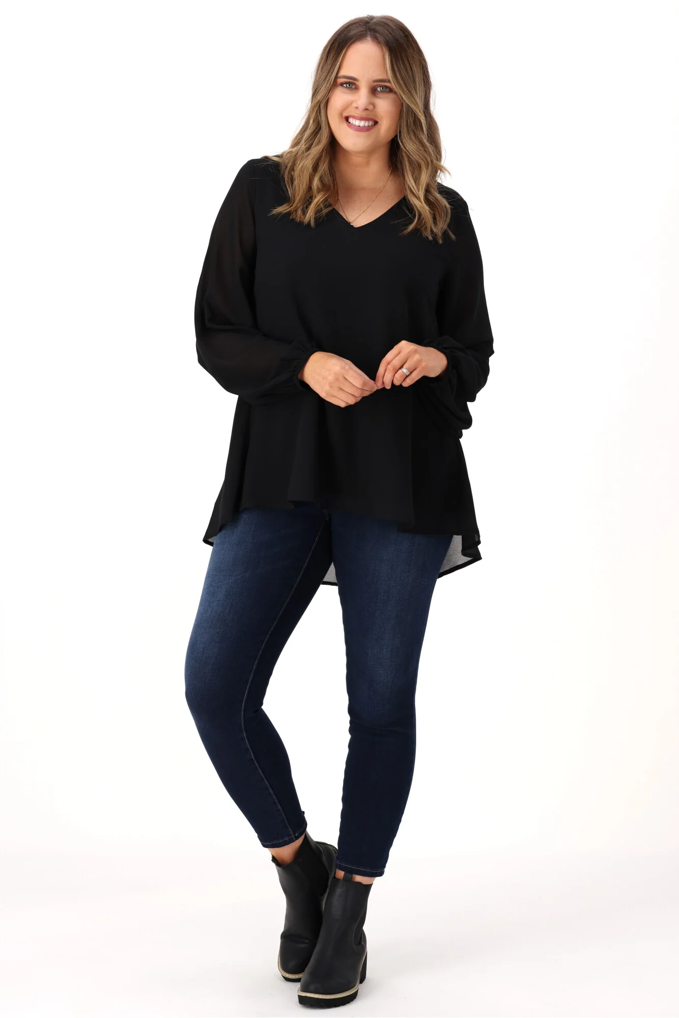 Gloss by Shine On Melli Flared Top Black - Image 6