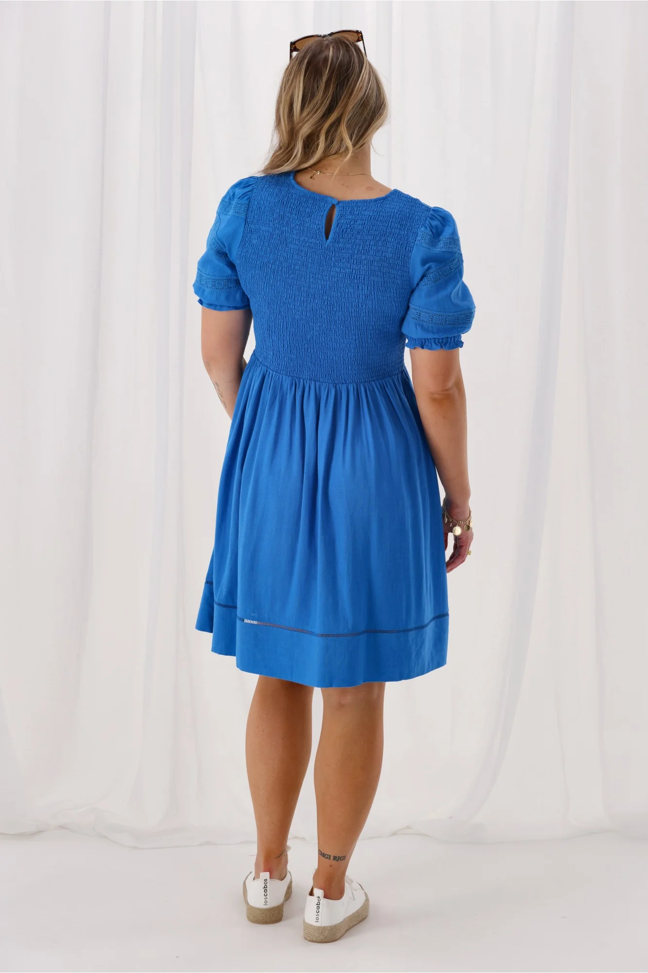 Gloss by Shine On Tennesse Sleeve Detail Dress Blue - Image 6