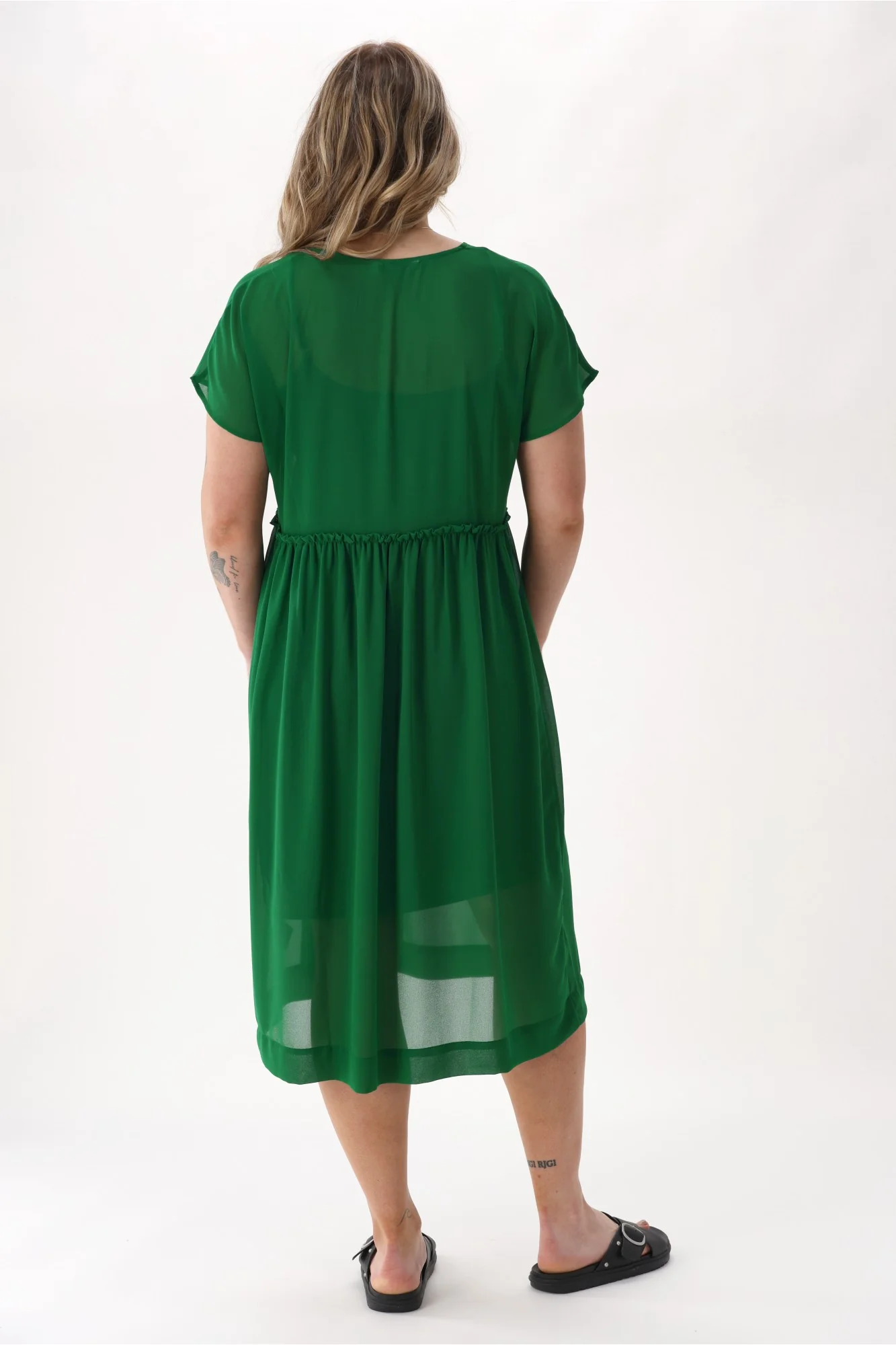 Gloss The Label Amanda Empire Line Chiffon Dress Green - Image 7
