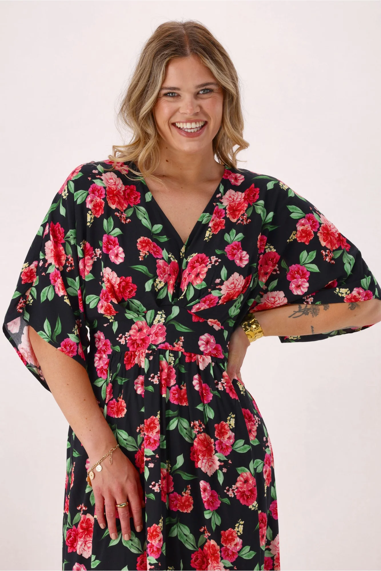 Gloss The Label Columbia Rosewood Dolman Sleeve Dress - Image 2