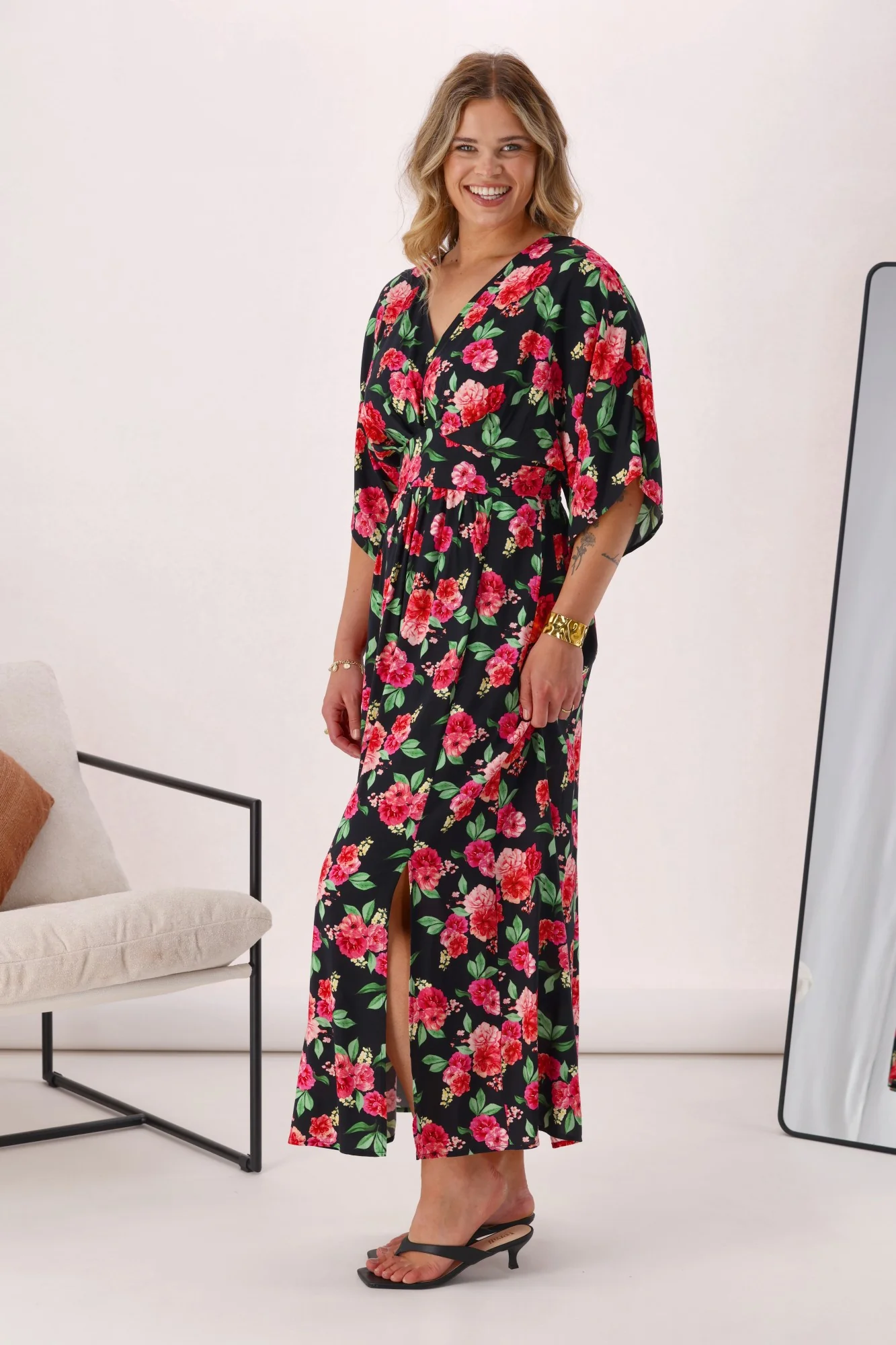 Gloss The Label Columbia Rosewood Dolman Sleeve Dress - Image 5