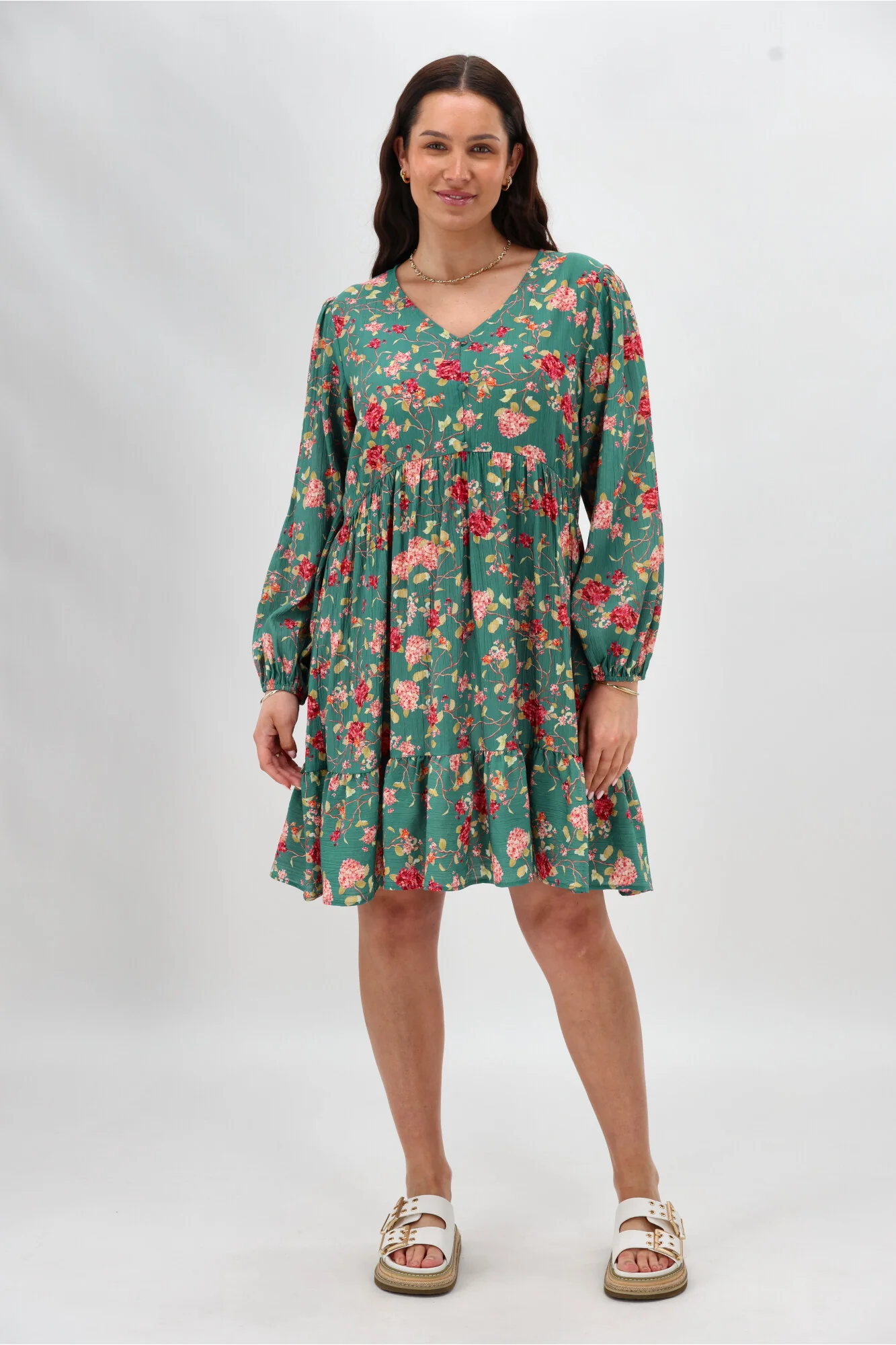 Gloss The Label Frida Dress Teal - Image 2