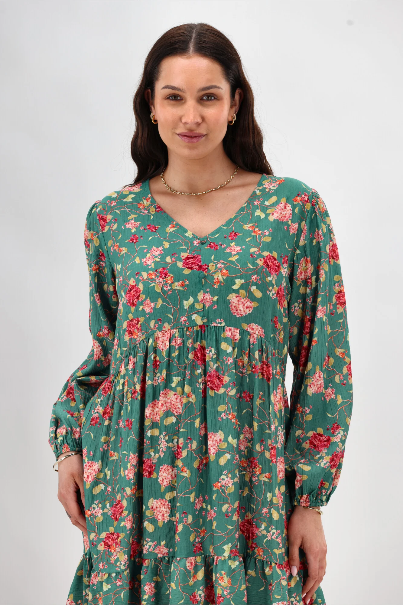 Gloss The Label Frida Dress Teal - Image 3
