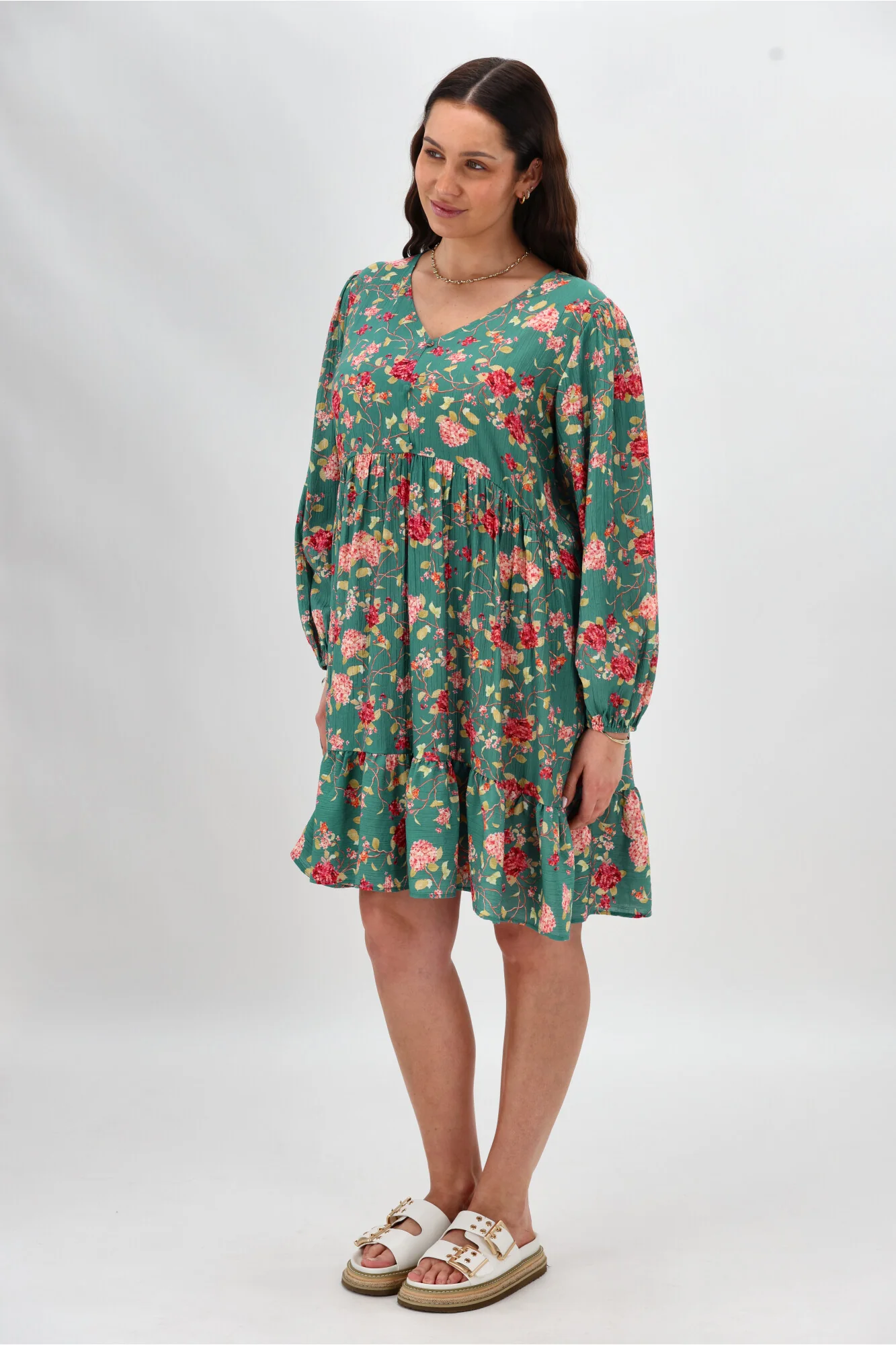 Gloss The Label Frida Dress Teal - Image 4
