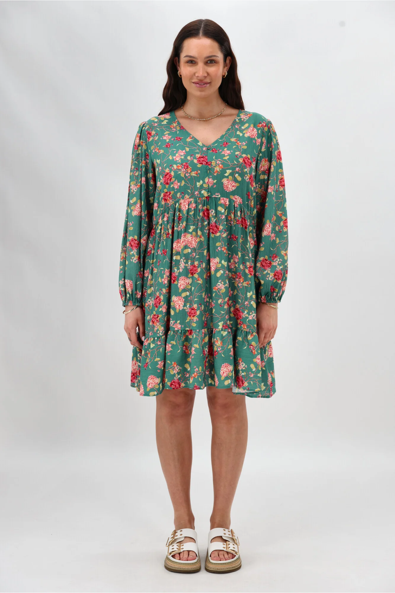 Gloss The Label Frida Dress Teal - Image 5