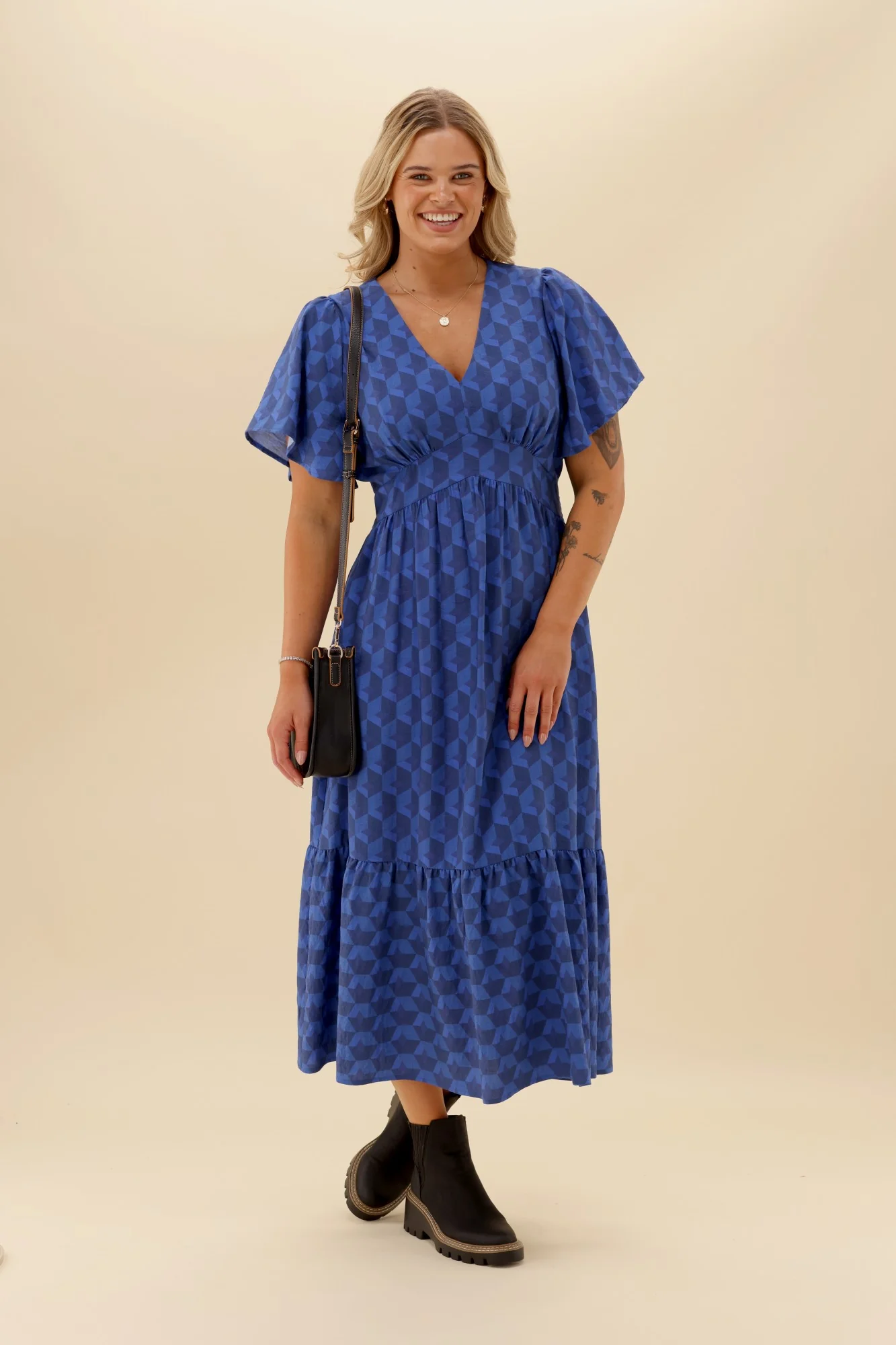 Gloss The Label Isola Dress Geo Print