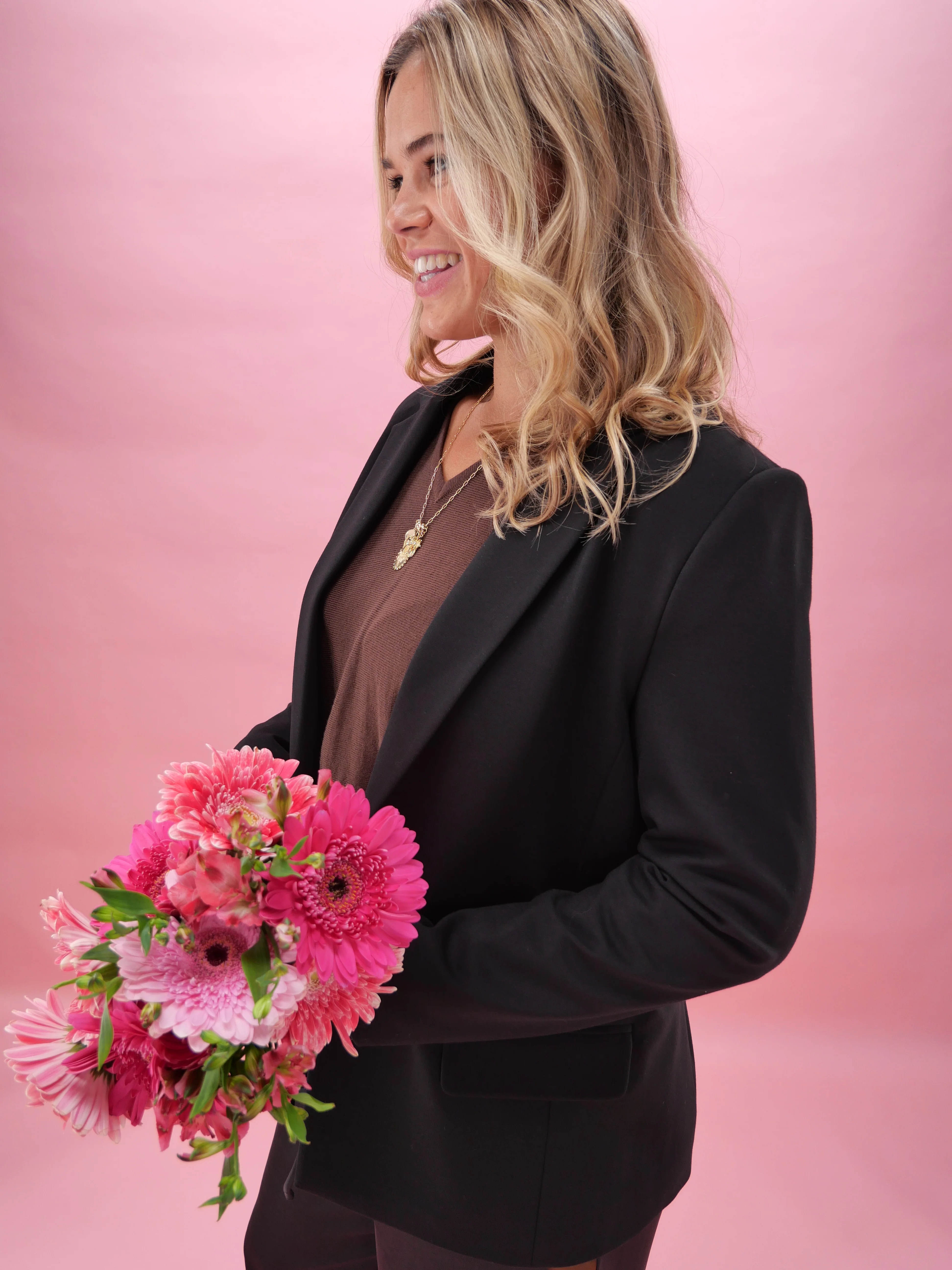 Gloss The Label Jasmin Ponte Blazer Black - Image 6