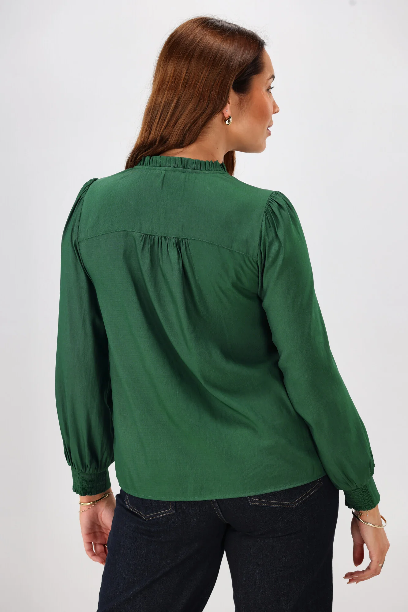 Gloss The Label Kai Satin Top Green - Image 7