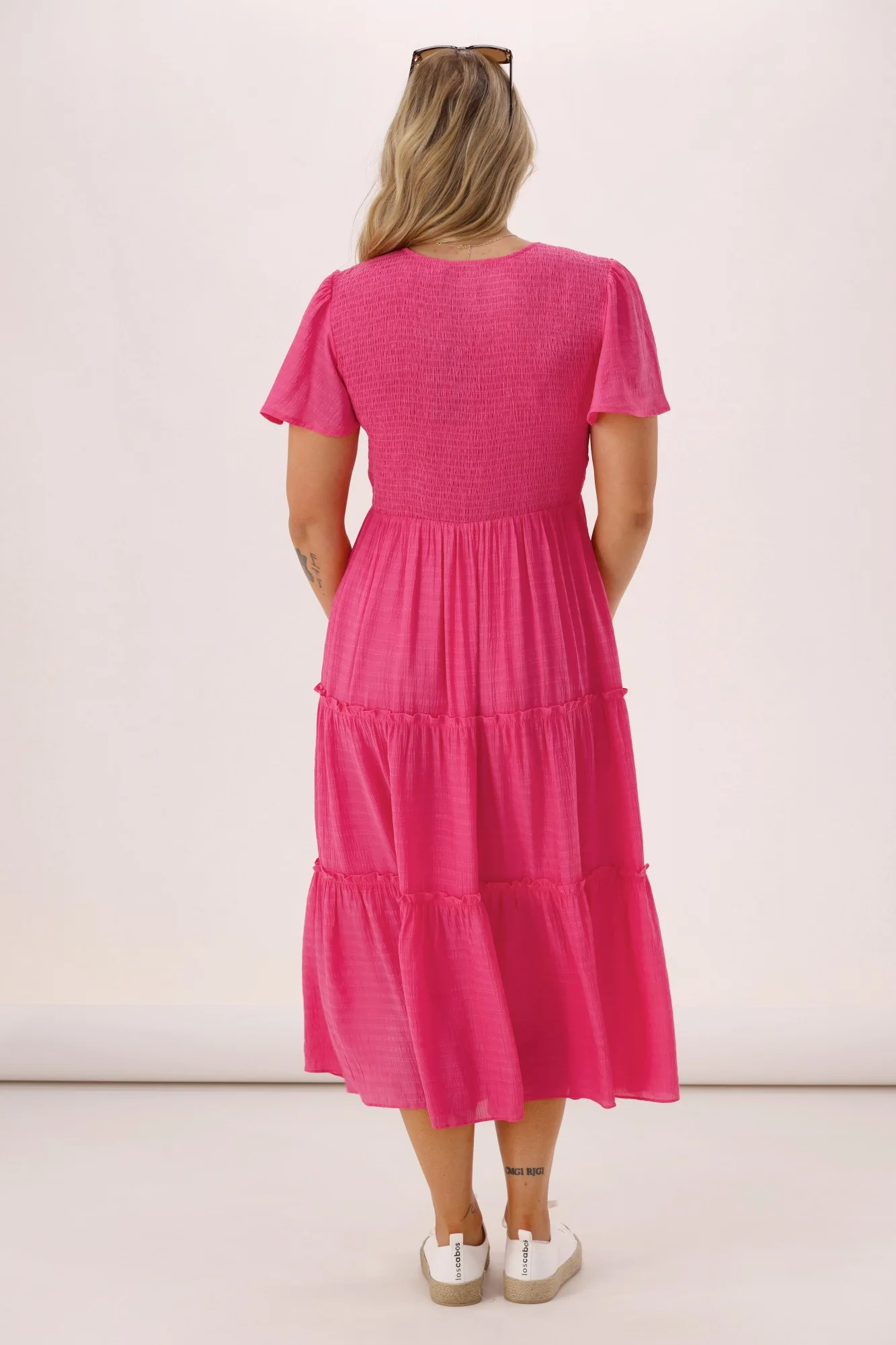Gloss The Label Label Reverie Midi Dress Pink - Image 6
