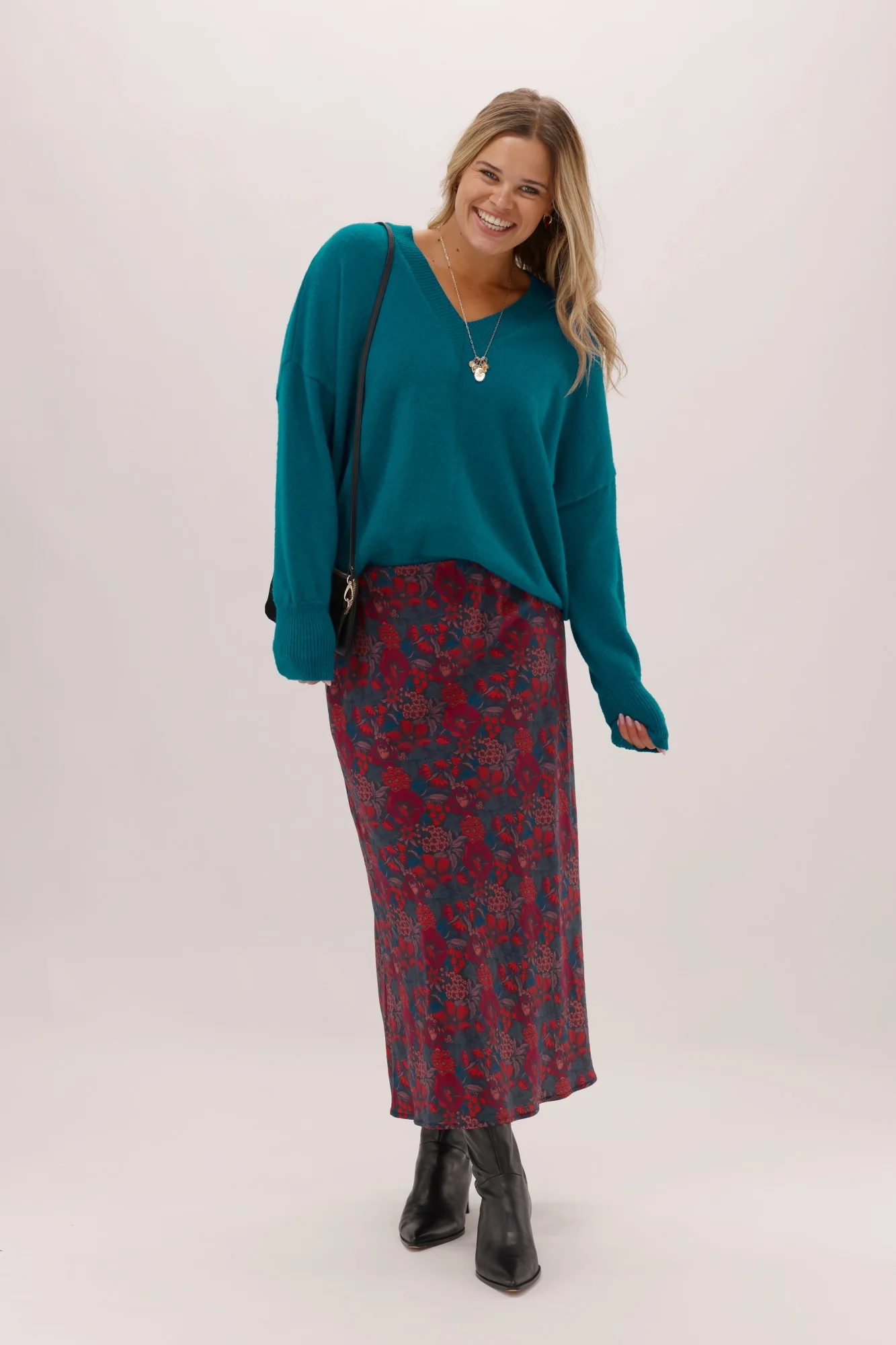 Gloss The Label Limaree Godet Skirt Twilight Floral