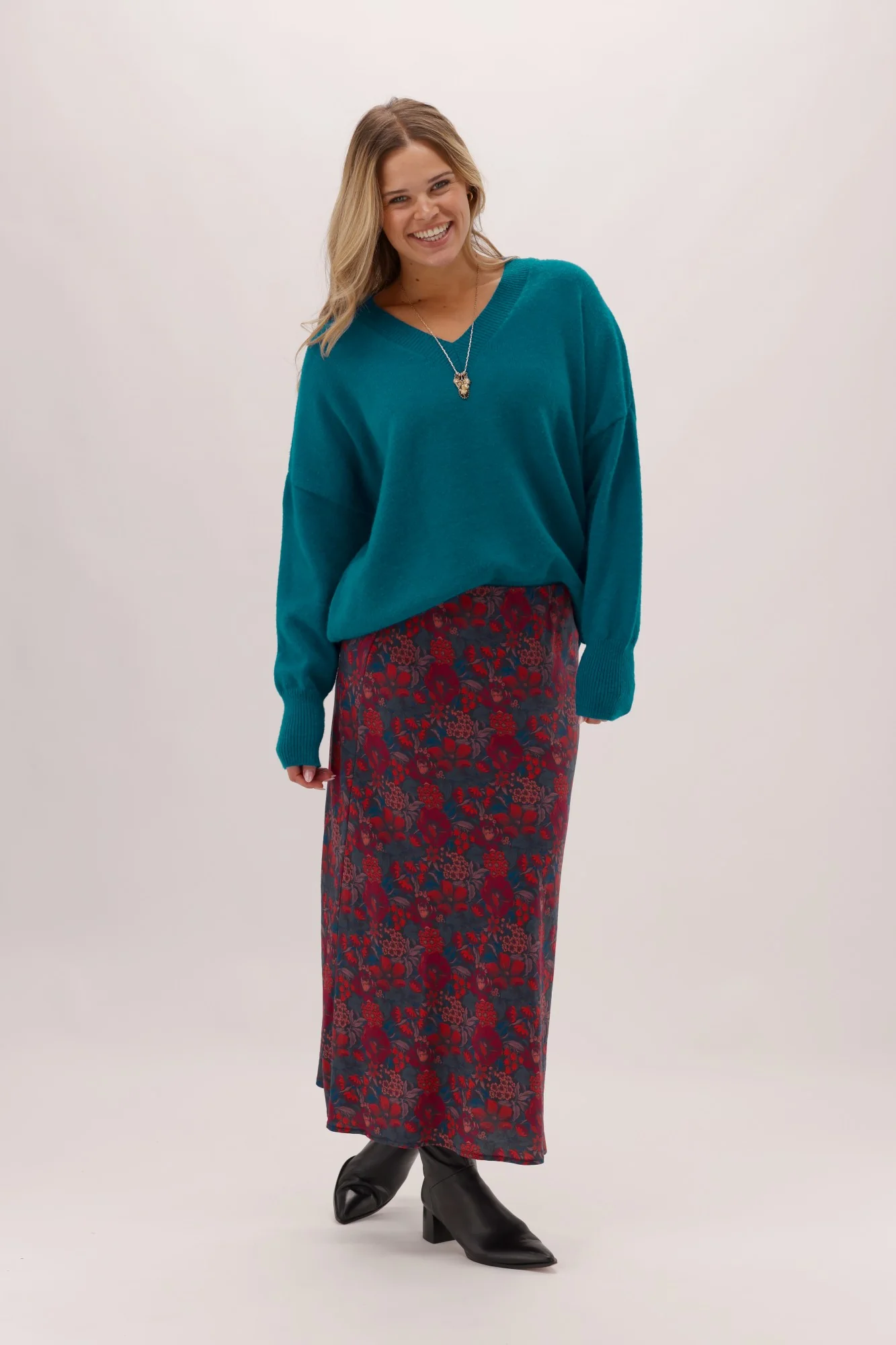 Gloss The Label Limaree Godet Skirt Twilight Floral - Image 6