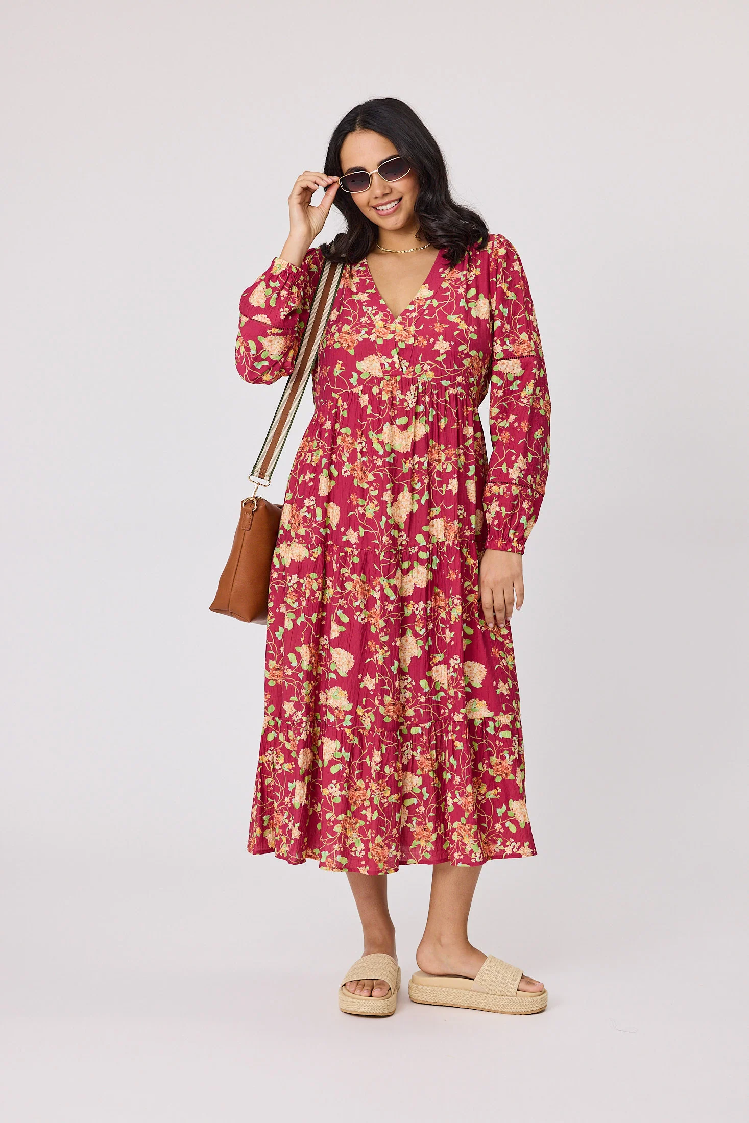 Gloss The Label Lois Dress Wine