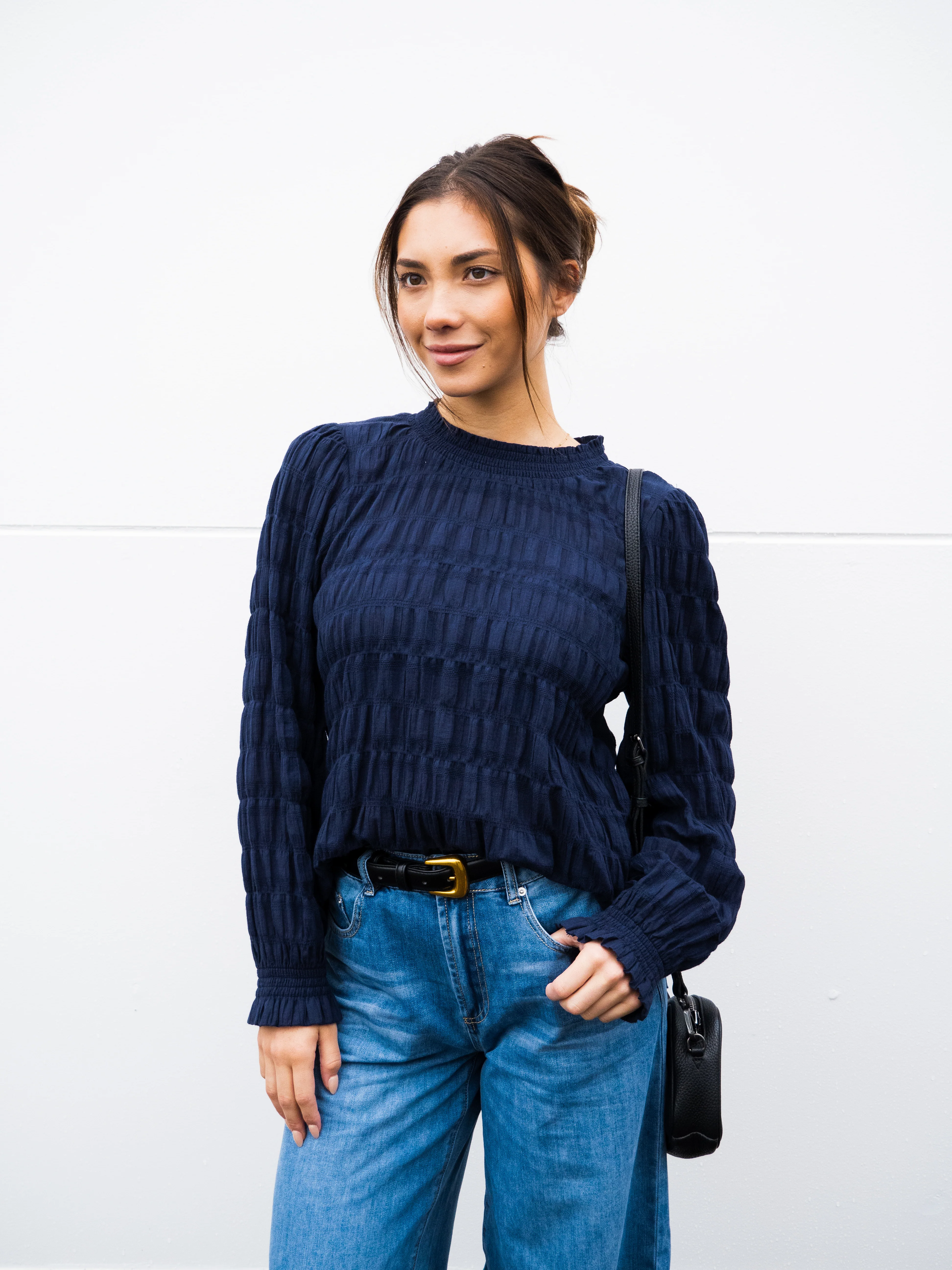 Gloss The Label Nouveau Top Navy