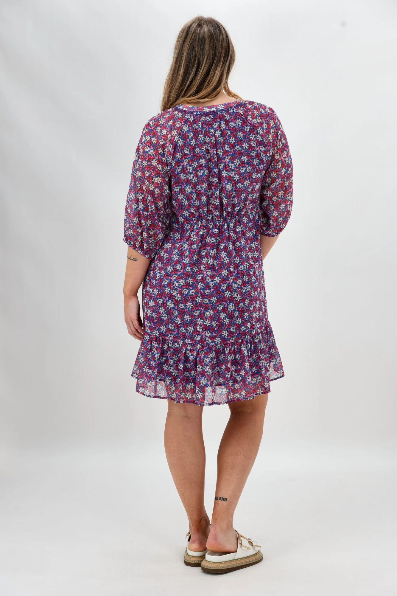 Gloss The Label Barter Empire Dress Pink Floral - Image 6
