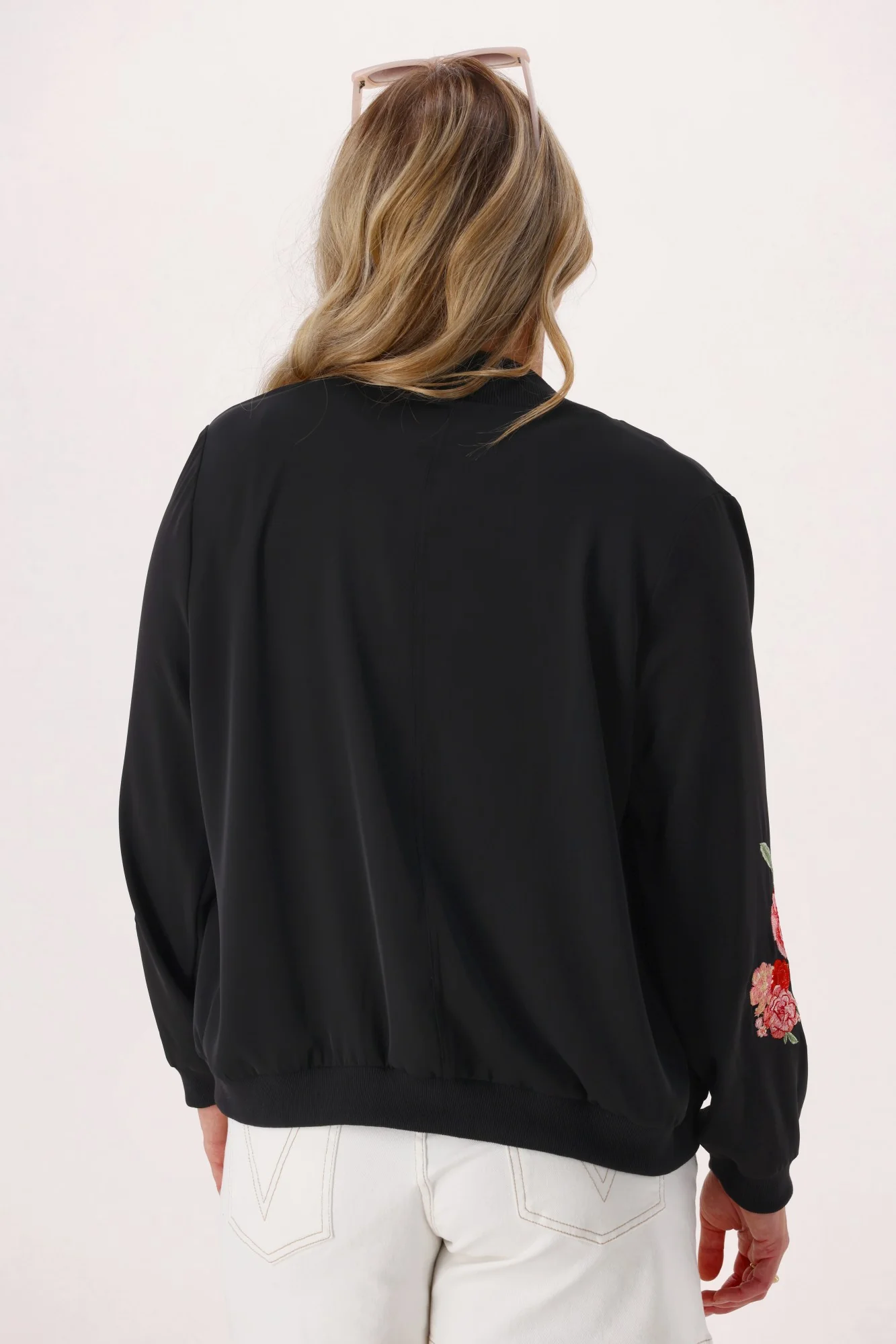 Gloss The Label Phylicia Embroidered Bomber Jacket Black - Image 7