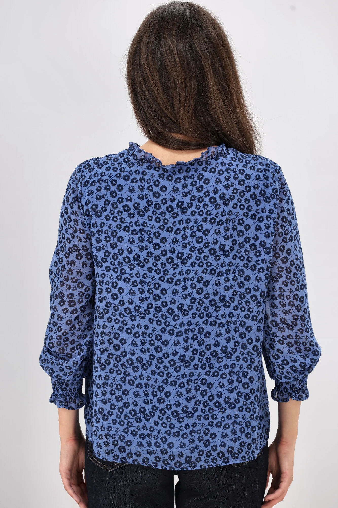 Gloss The Label Rosalia Shirred Bodice Top Azure - Image 7