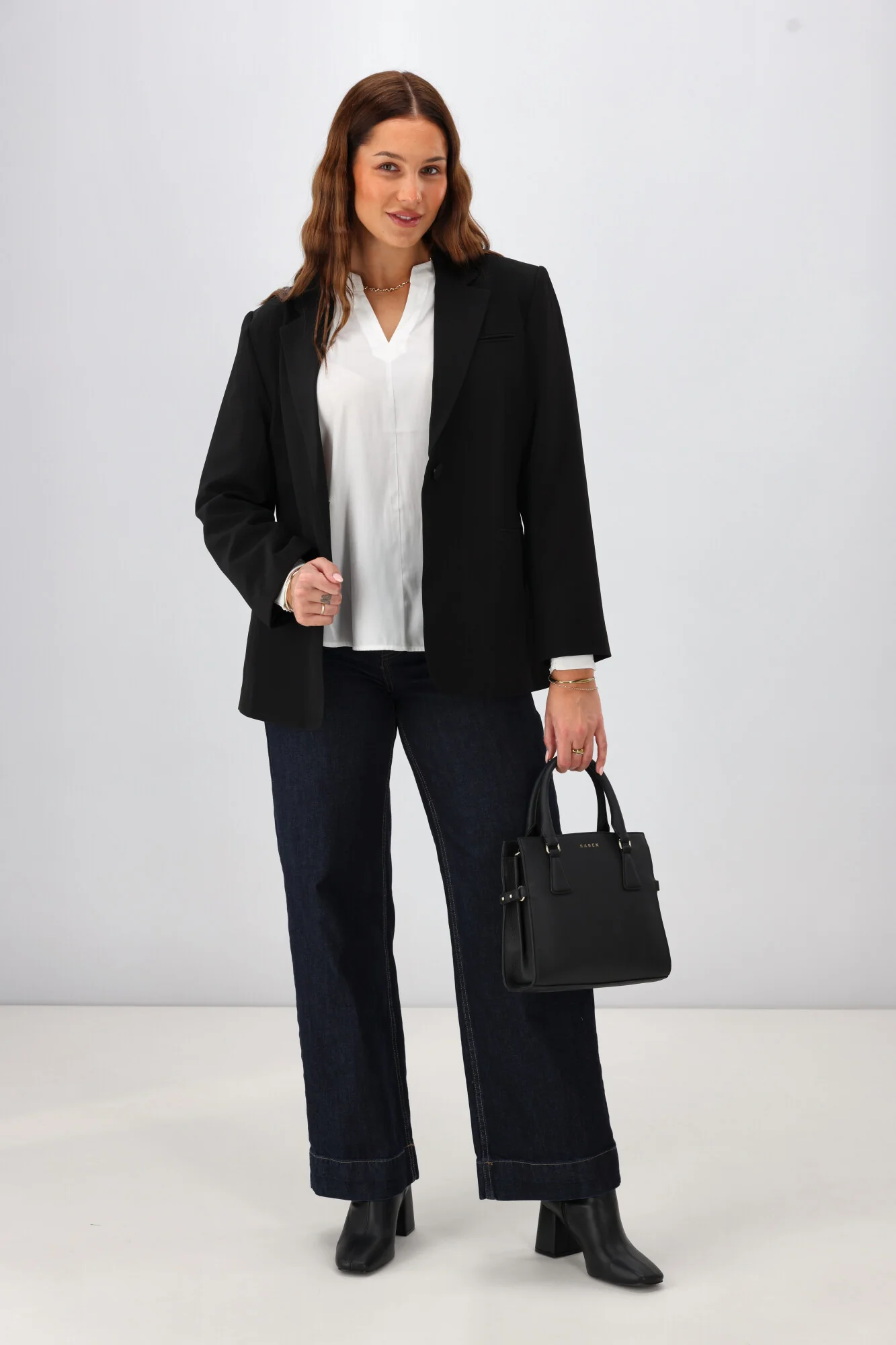 Gloss the Label Sattva Shirred Detail Blouse Natural - Image 3