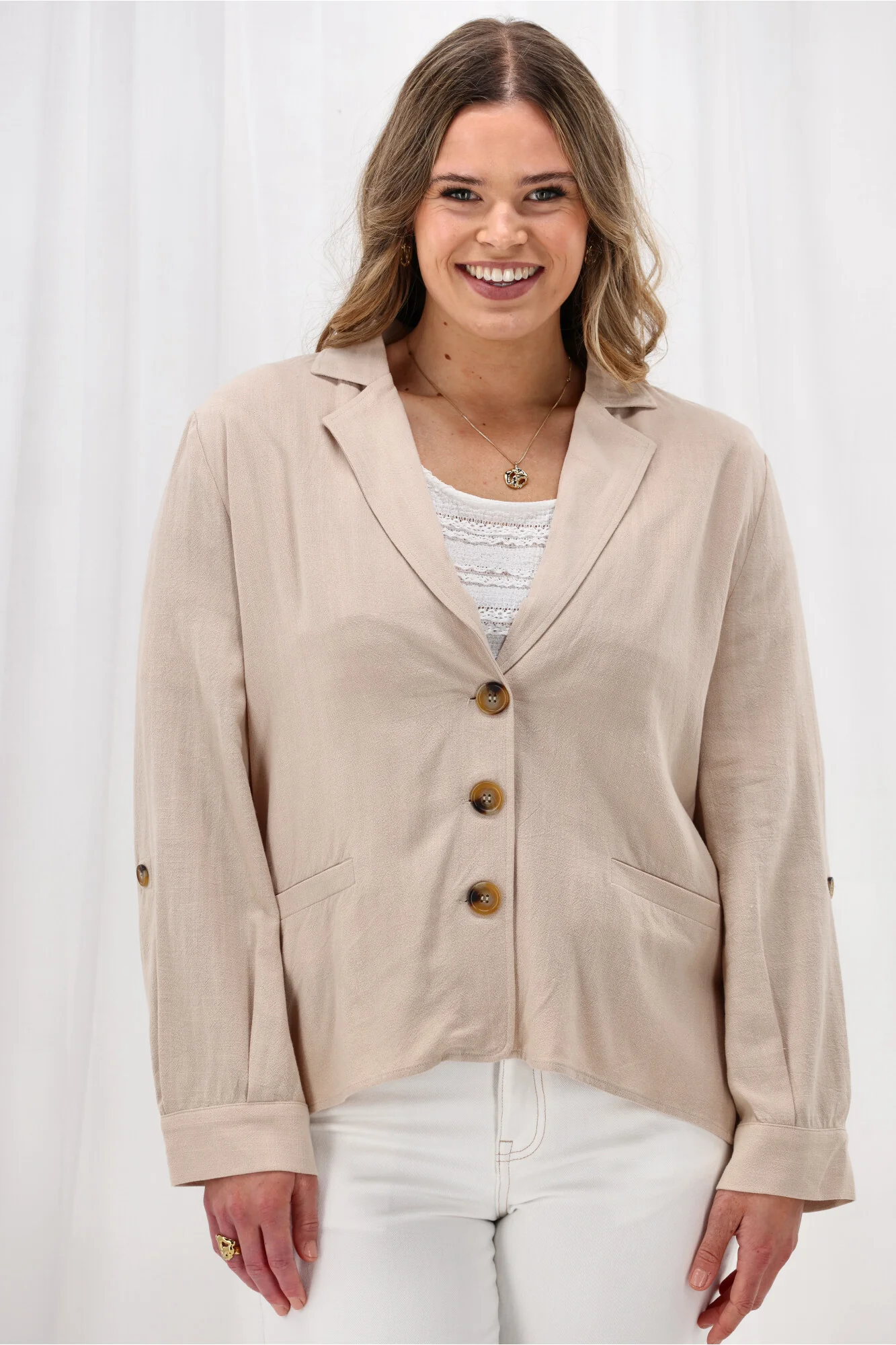 Gloss The Label Stevie Jacket Natural - Image 2