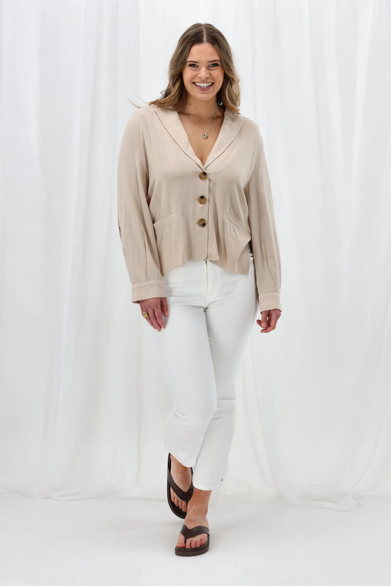 Gloss The Label Stevie Jacket Natural - Image 4