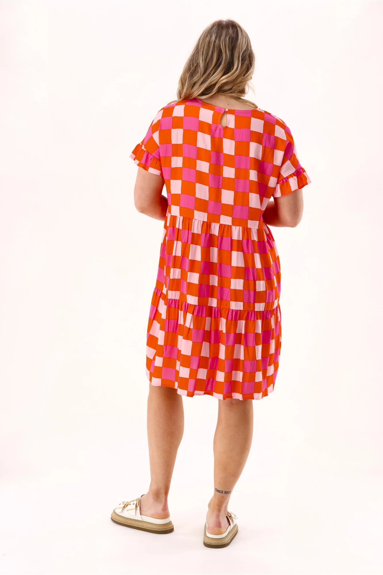Gloss The Label Sybil Dress Red Print - Image 7