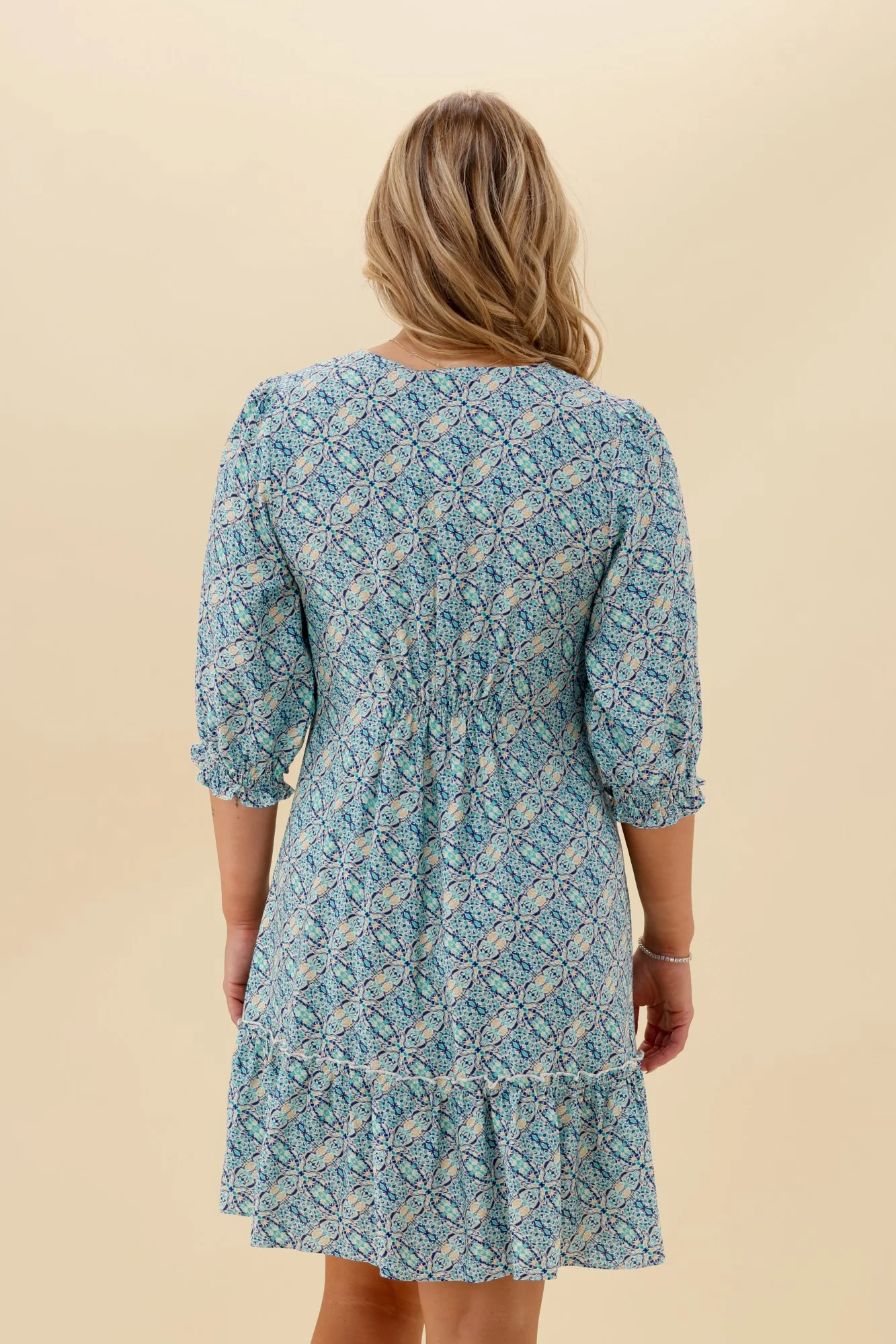Gloss The Label Talephi Dress Blue Print - Image 9