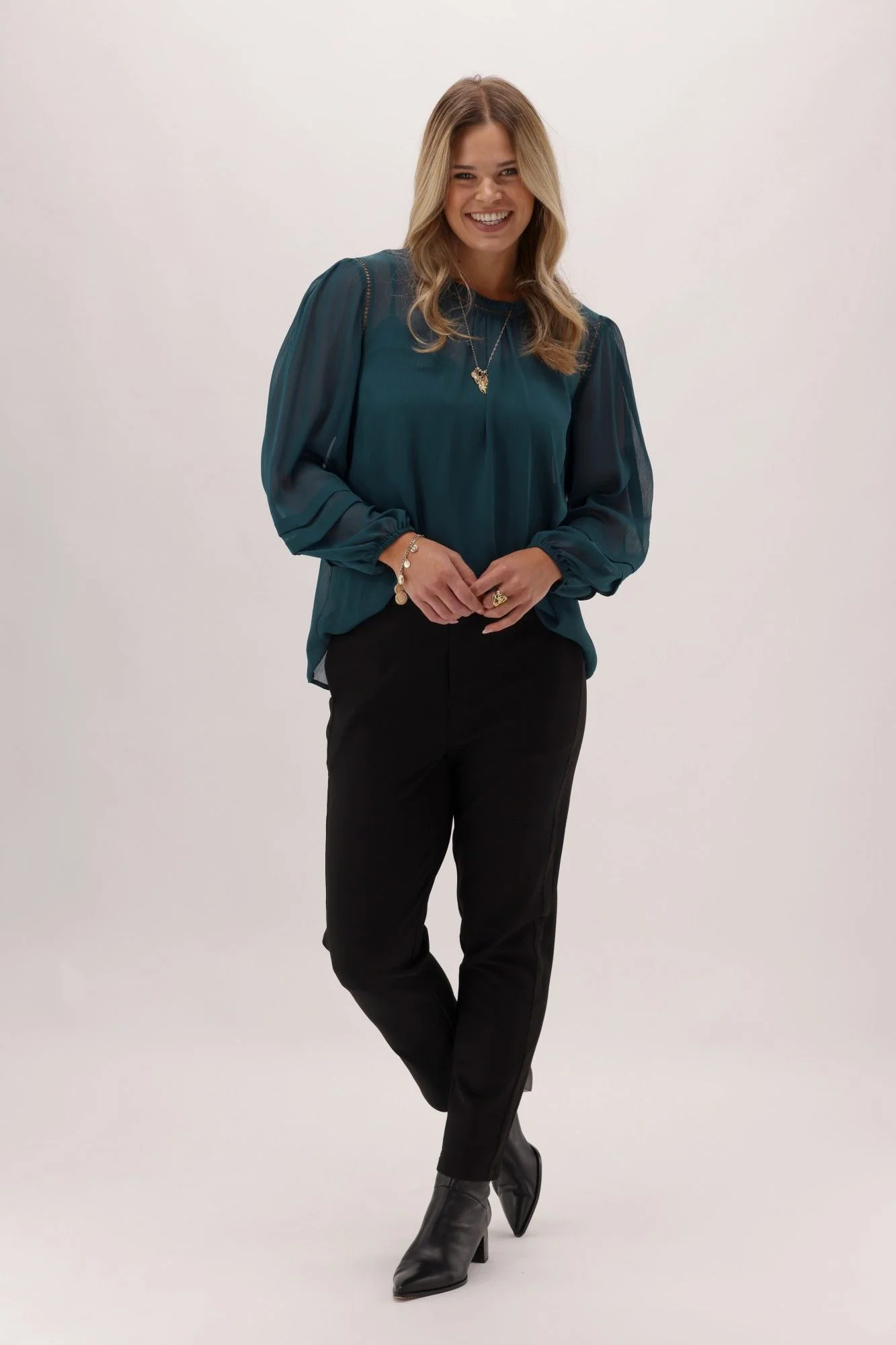 Gloss The Label Tuxedo Pant Black - Image 2