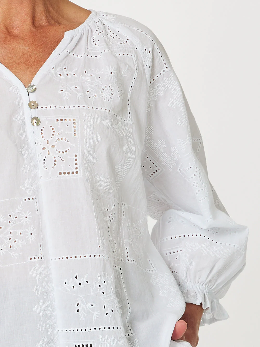 Gordon Smith Mila Lace Top White - Image 3