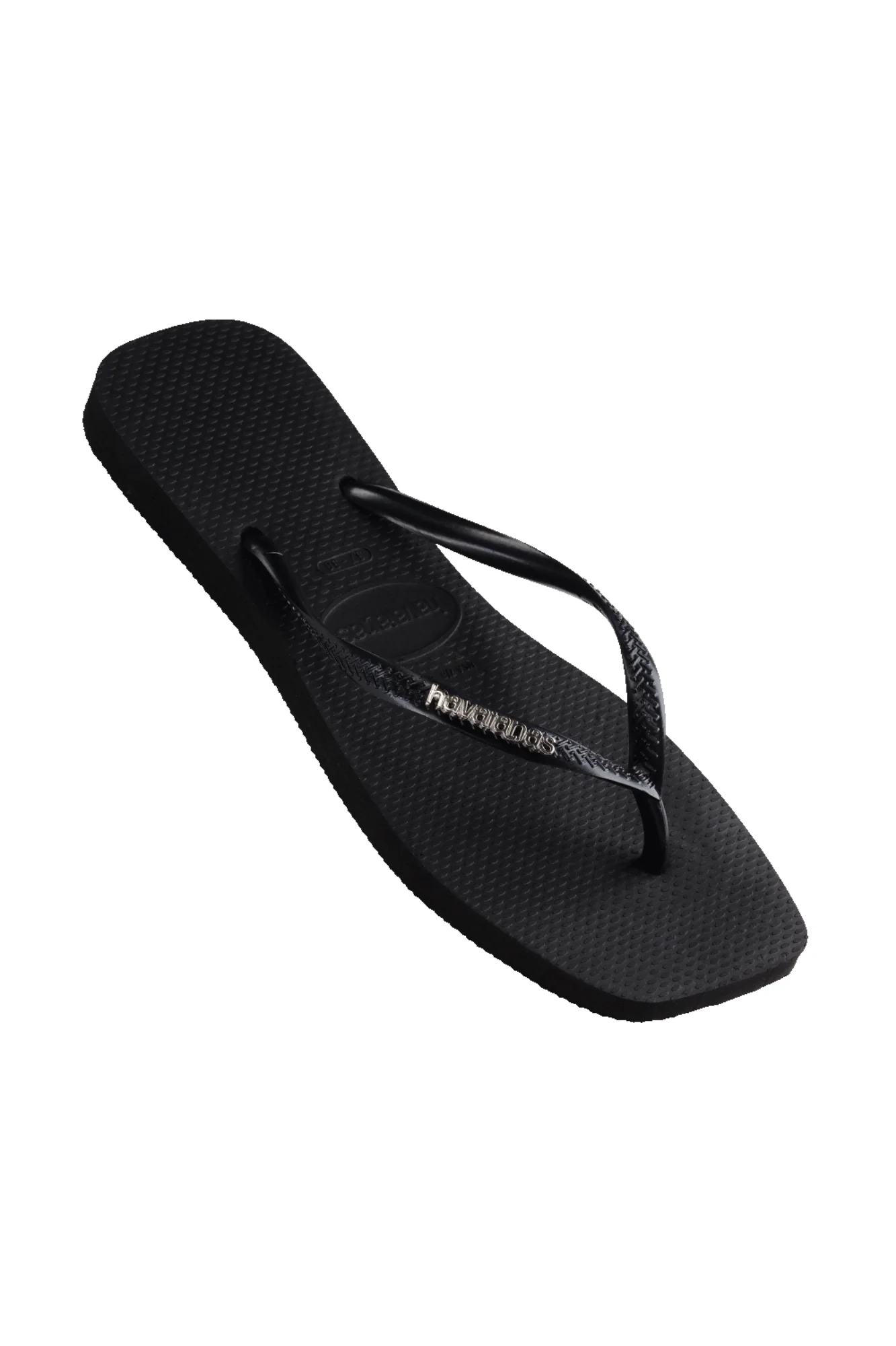 Havaianas Slim Square Logo Metallic 2976 Black Silver - Image 4