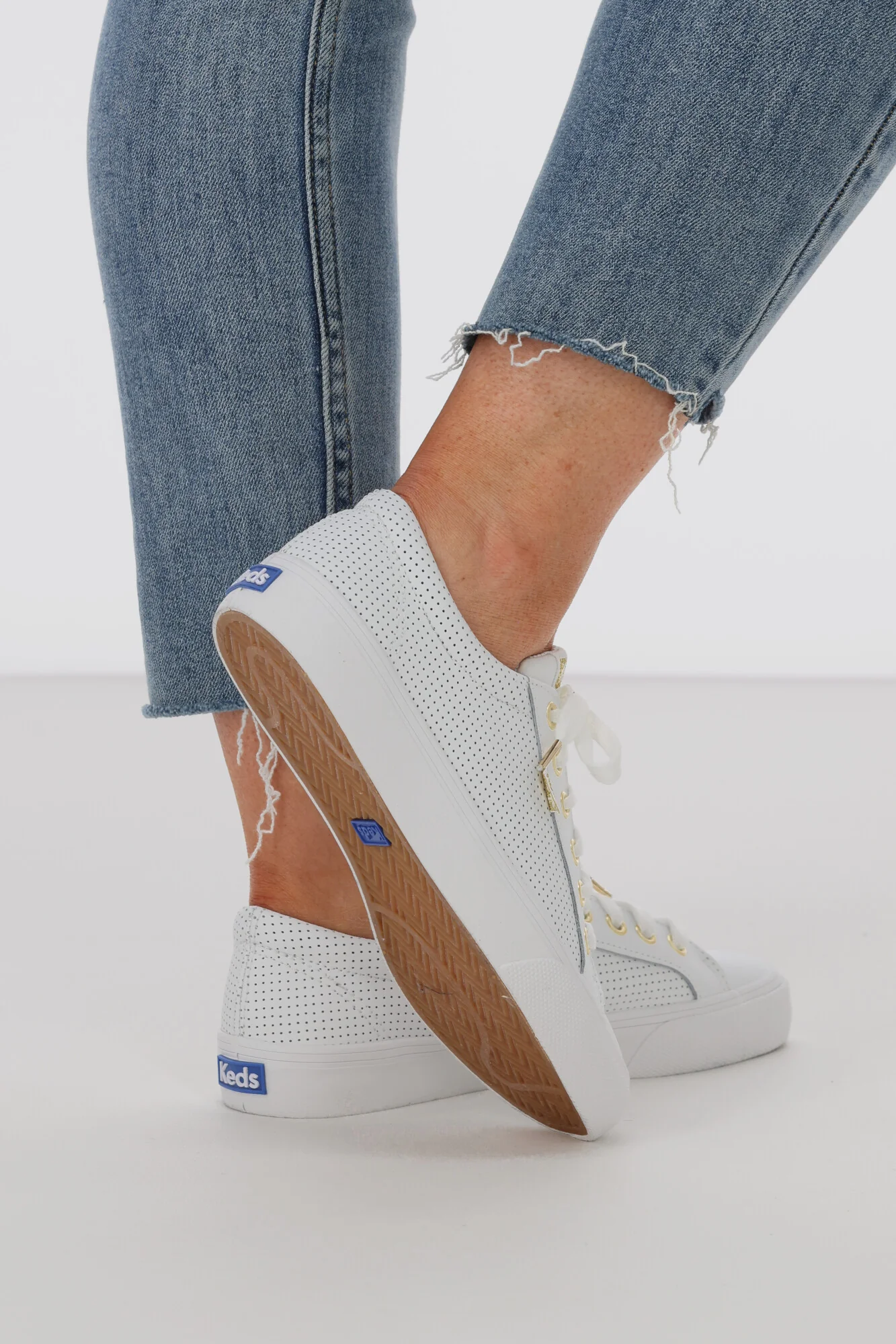 Keds Jump Kick Leather Sneaker White - Image 11