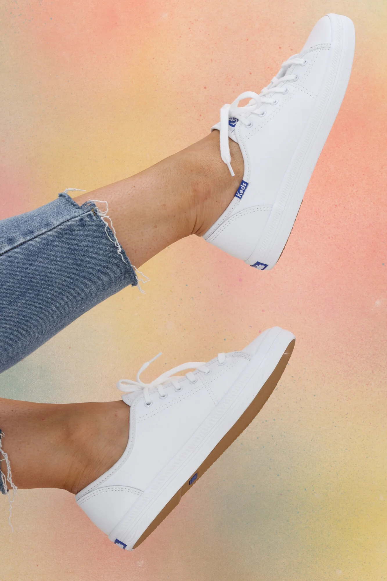 Keds Kickstart Retro Court Leather Sneaker White - Image 3
