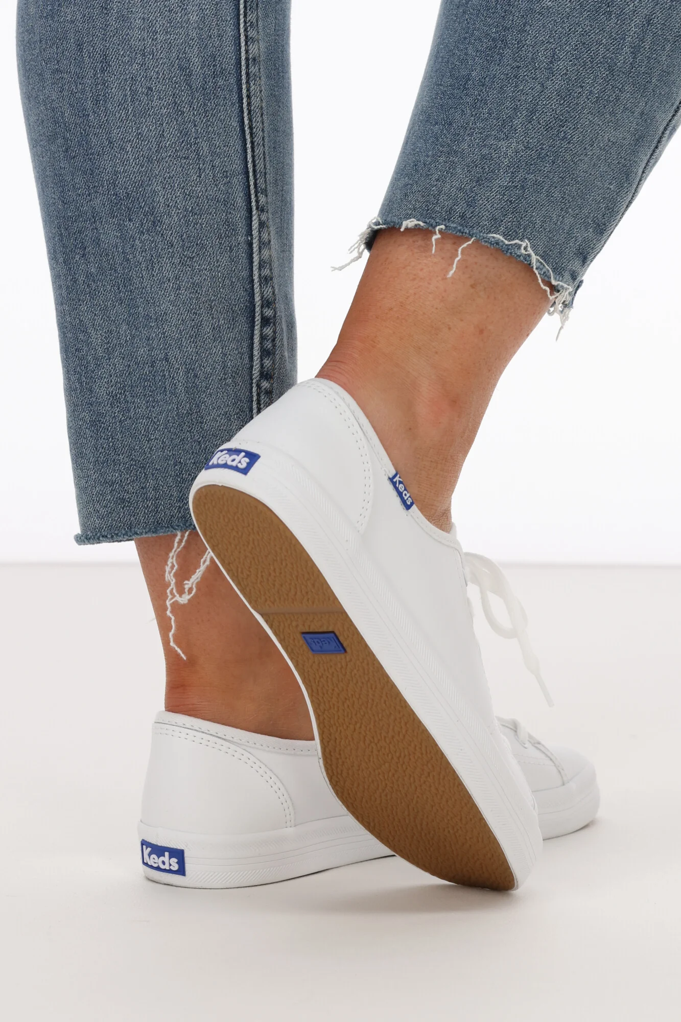 Keds Kickstart Retro Court Leather Sneaker White - Image 9
