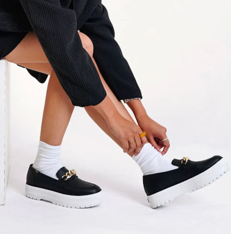 Keds Triple Decker Loafer Lug Black Gold - Image 10