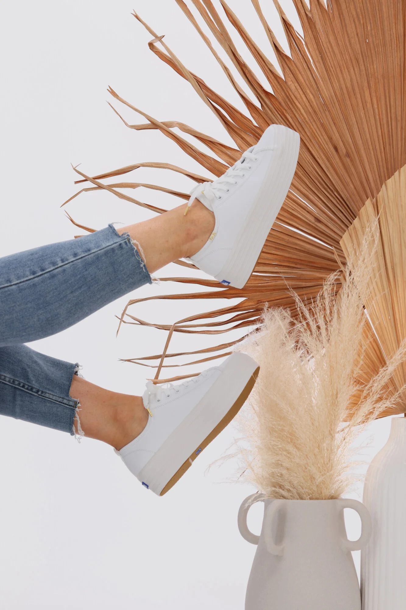 Keds Triple Up Leather Sneaker White - Image 12