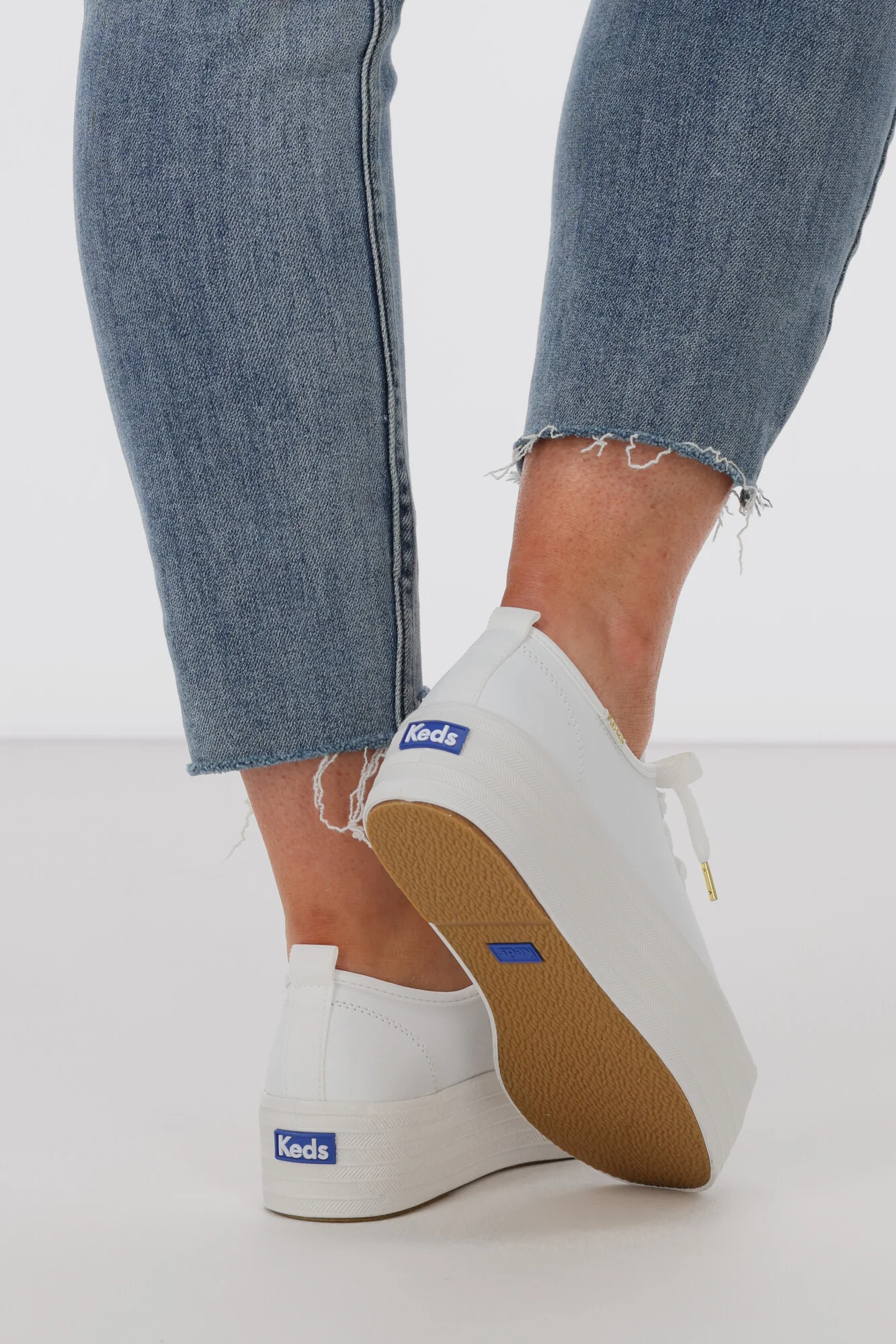 Keds Triple Up Leather Sneaker White - Image 15