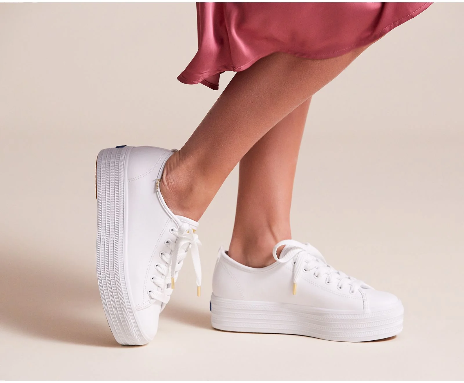 Keds Triple Up Leather Sneaker White - Image 7