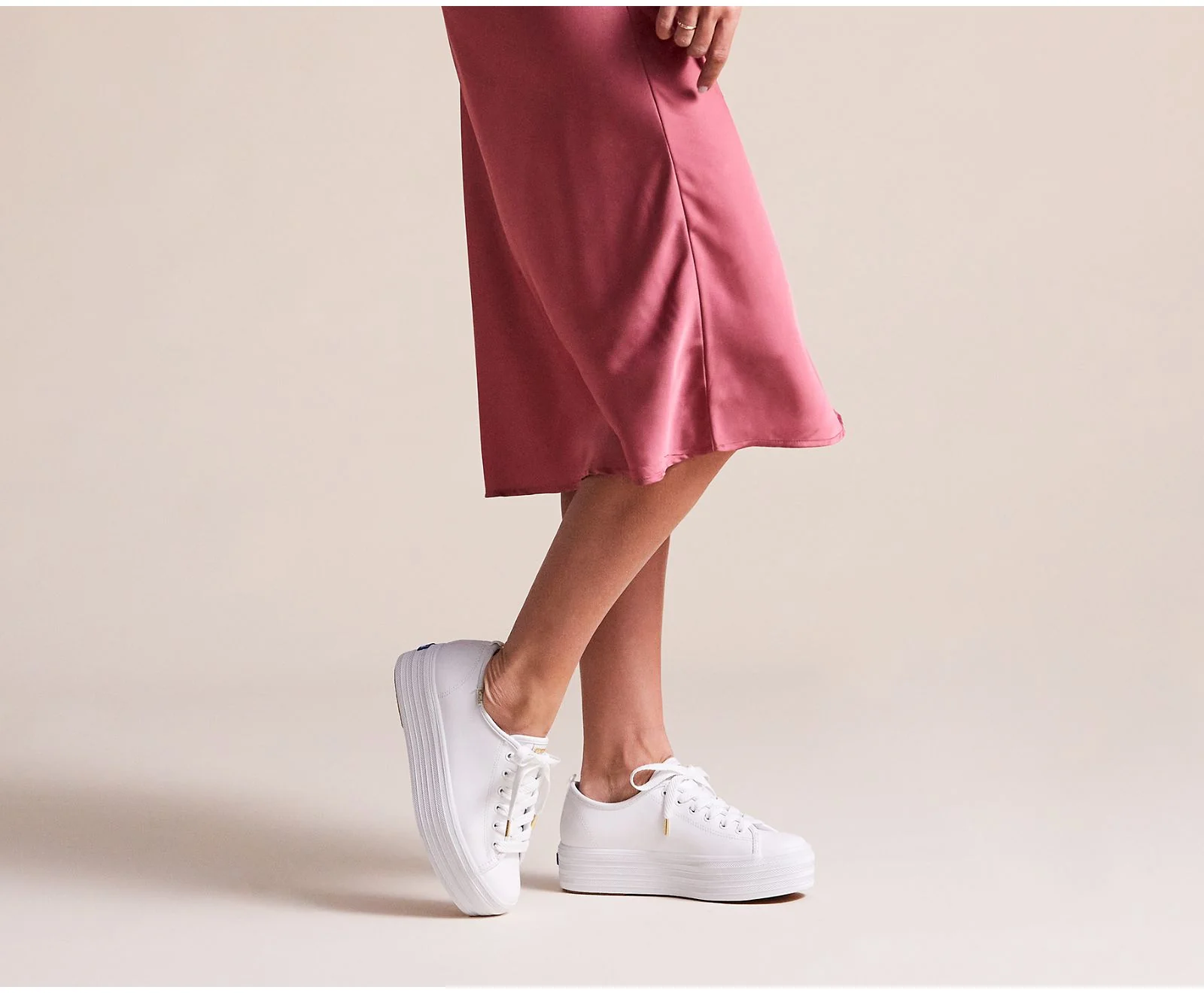 Keds Triple Up Leather Sneaker White - Image 9