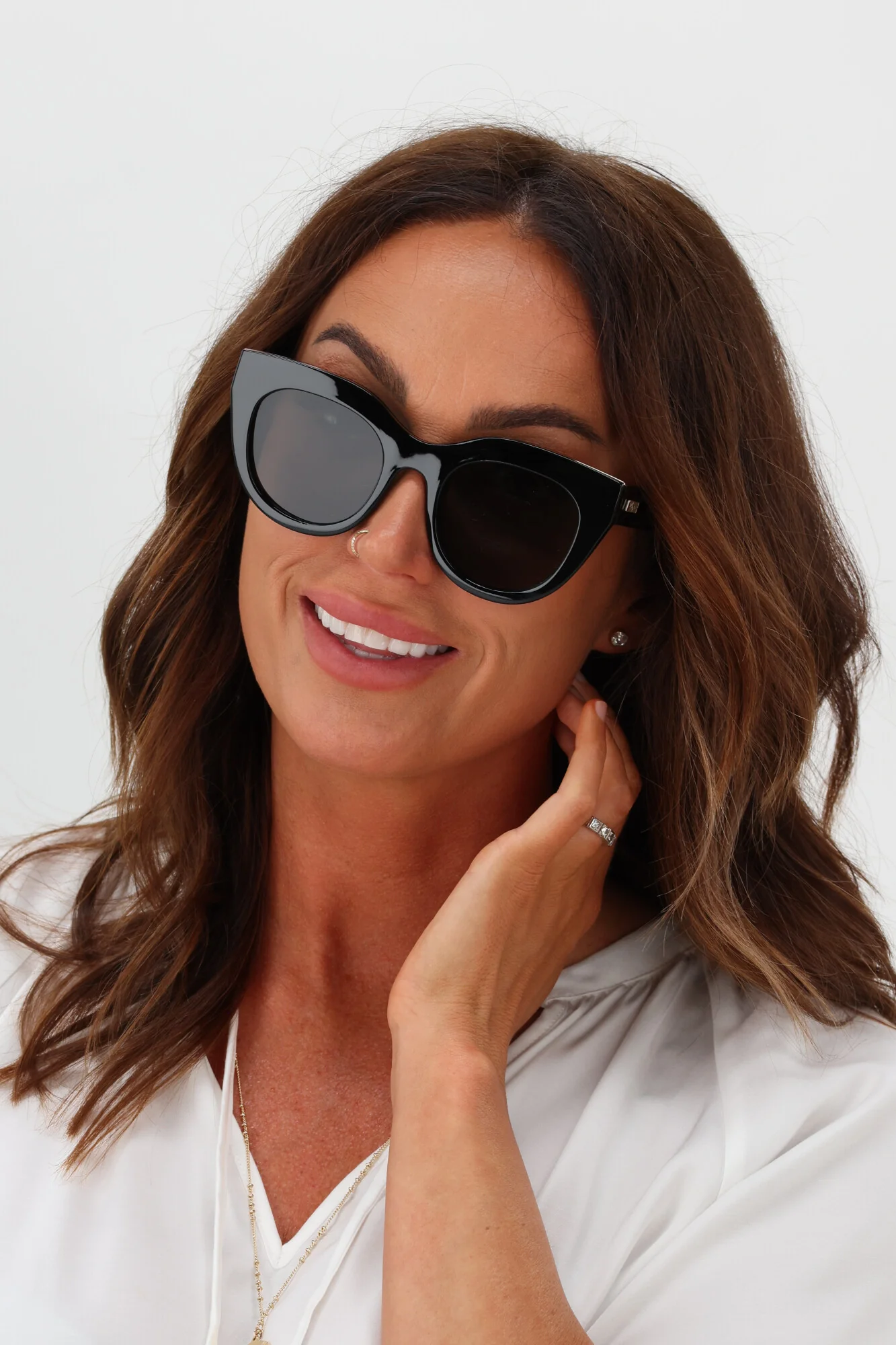 Le Specs Air Heart Black Gold